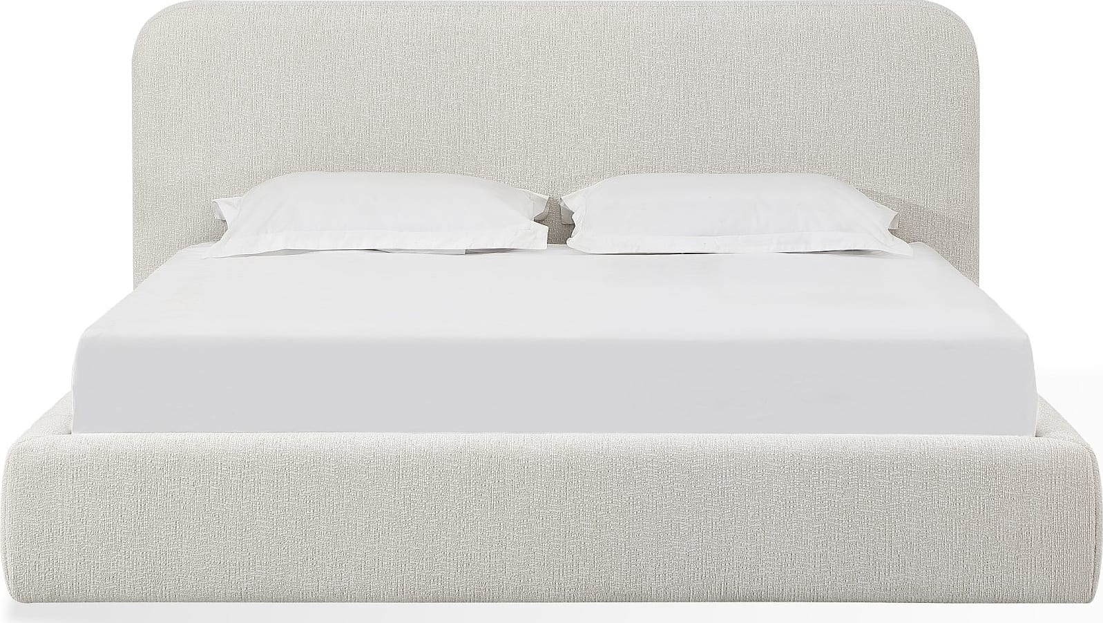 Elora Whitewashed Full Upholstered Platform Bed - Image 3