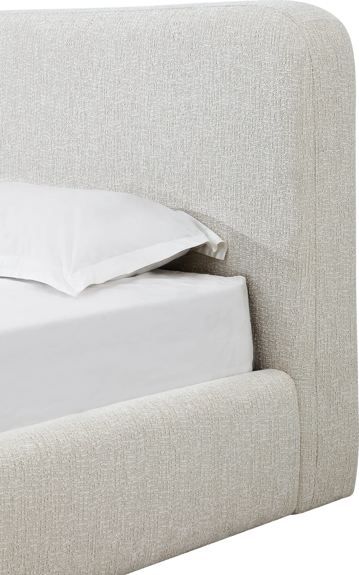 Elora Whitewashed Queen Upholstered Platform Bed - Image 5