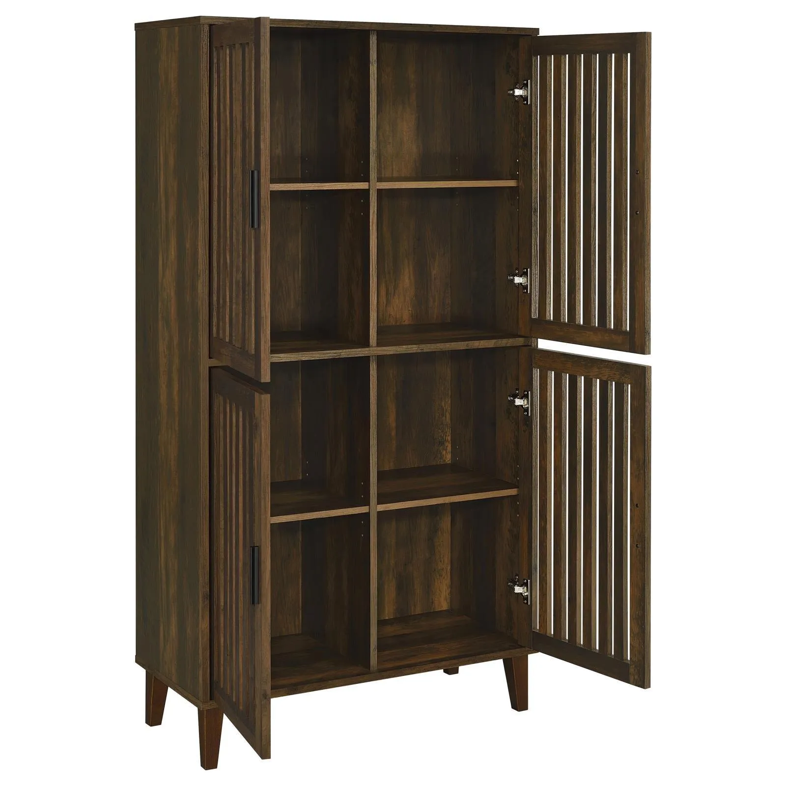 Elouise Dark Pine 4-Door Engineered Wood Tall Accent Cabinet - Image 2