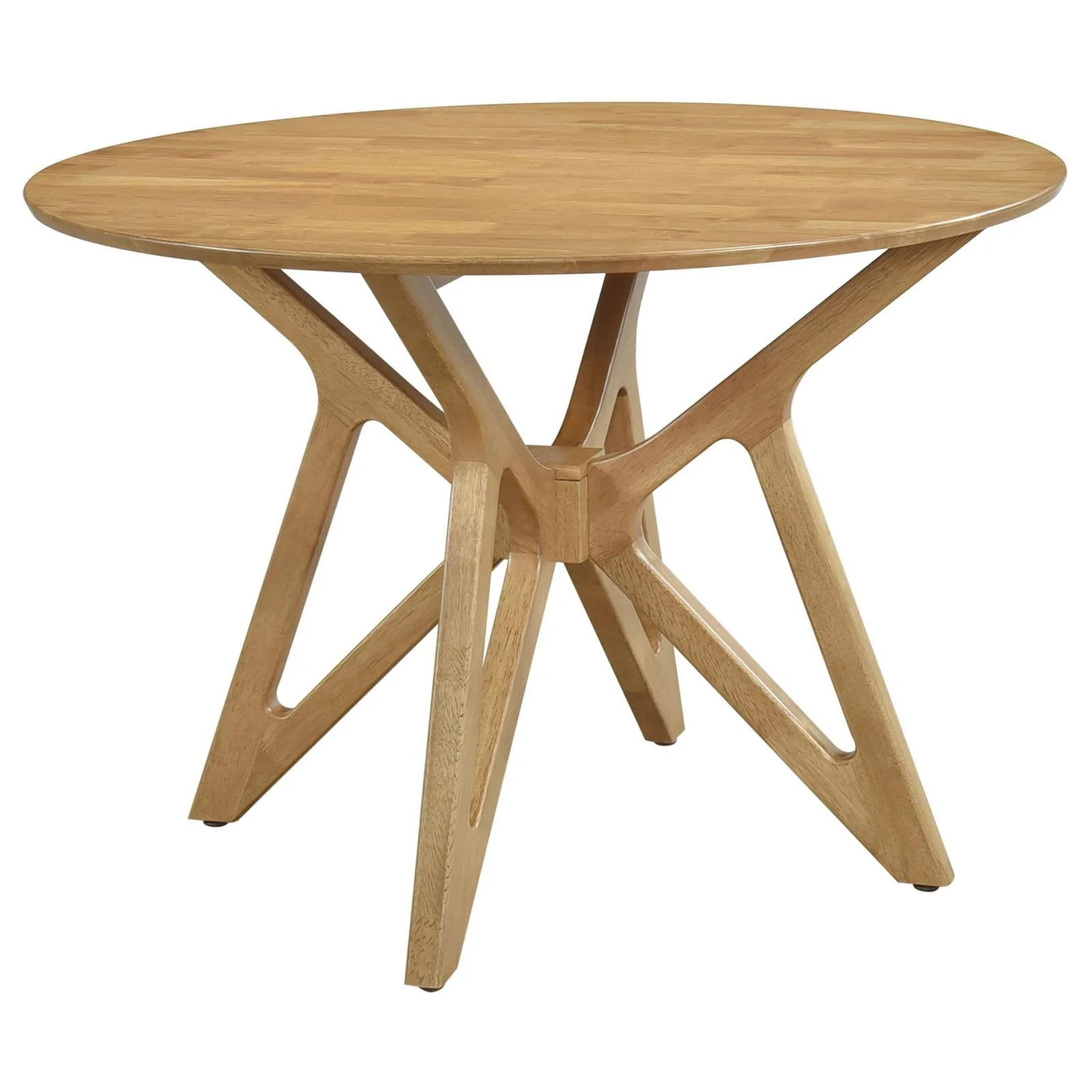 Elowen Light Walnut 5-Piece Round Solid Wood Dining Set - Image 3