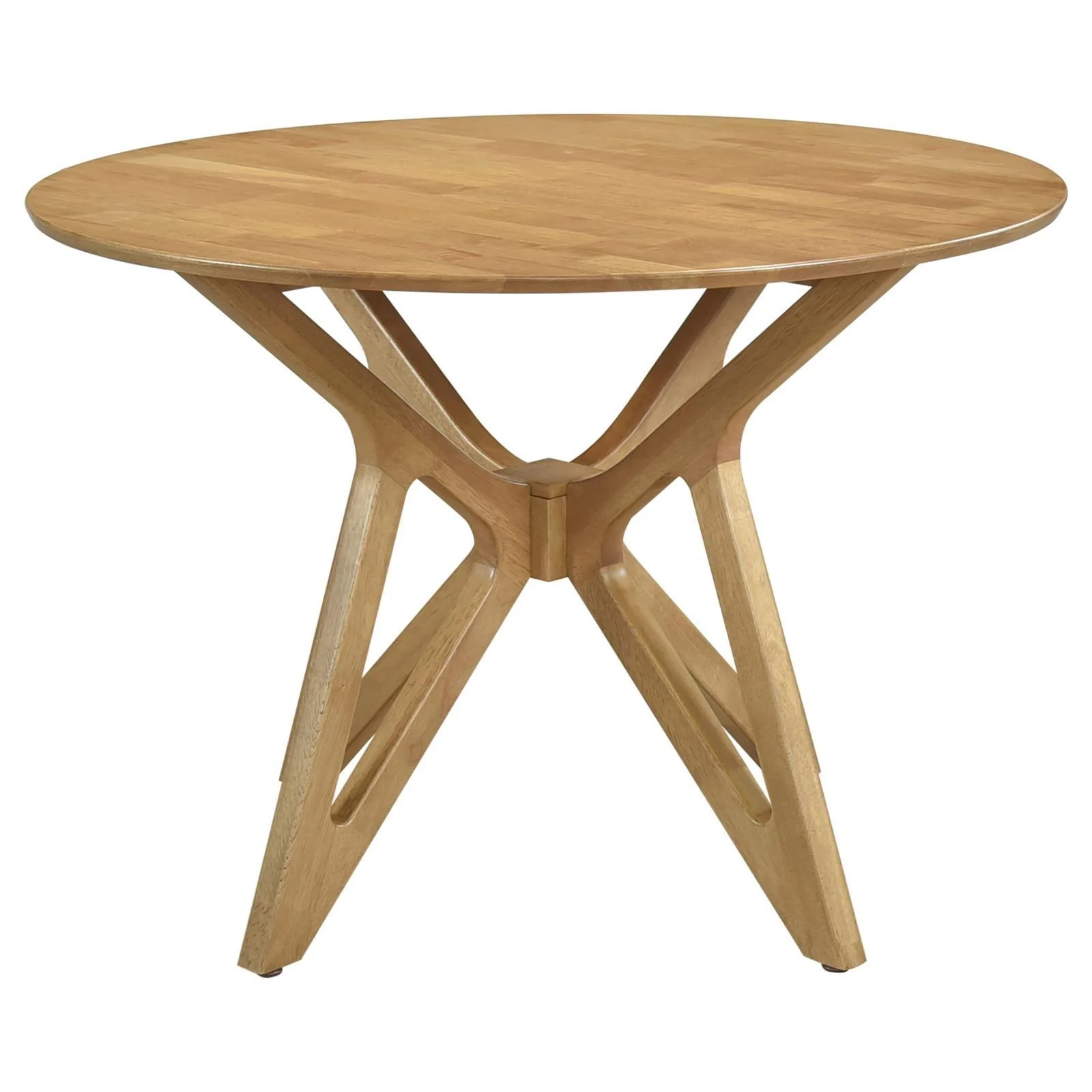Elowen Light Walnut 5-Piece Round Solid Wood Dining Set - Image 4