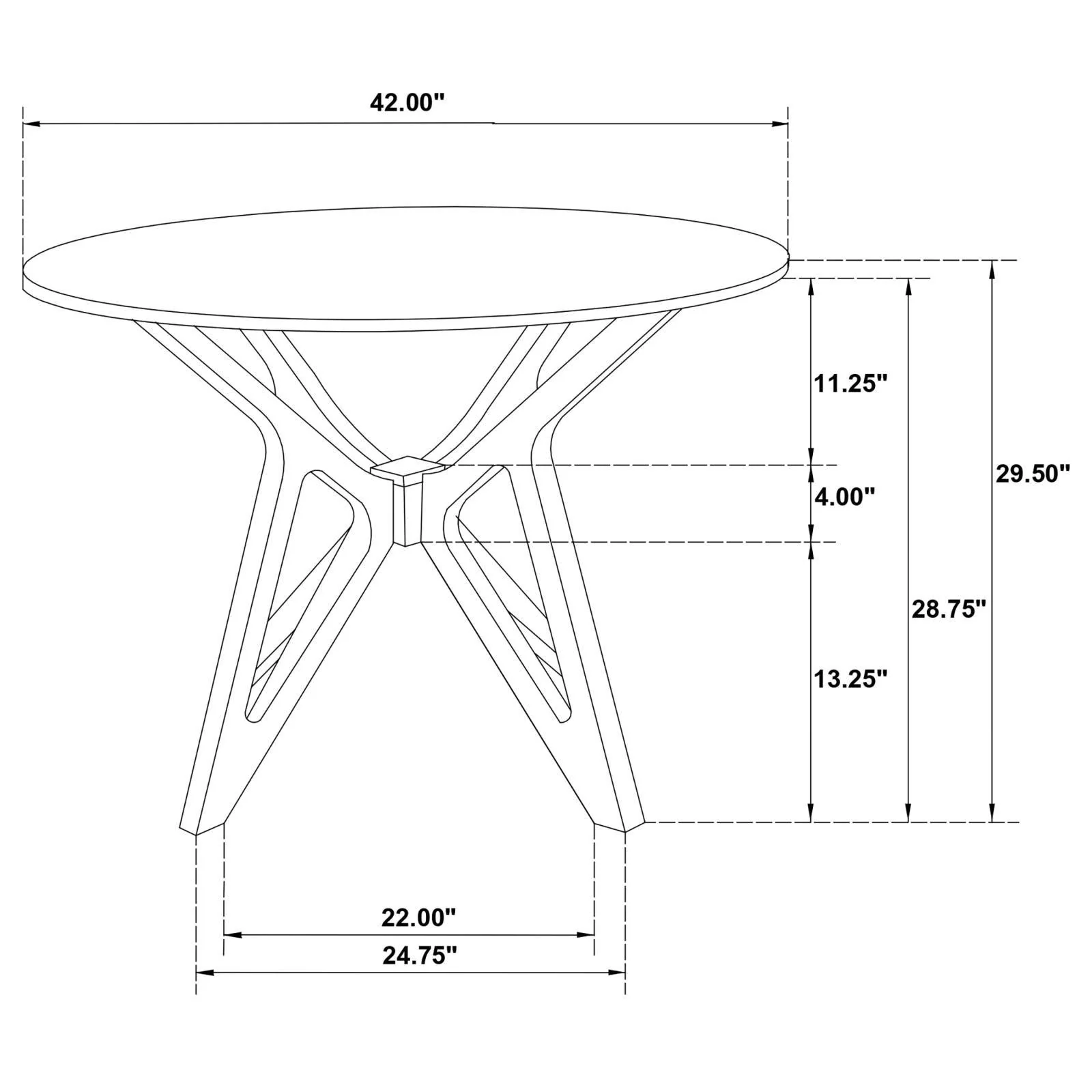 Elowen Light Walnut Round Solid Wood Dining Table - Image 7