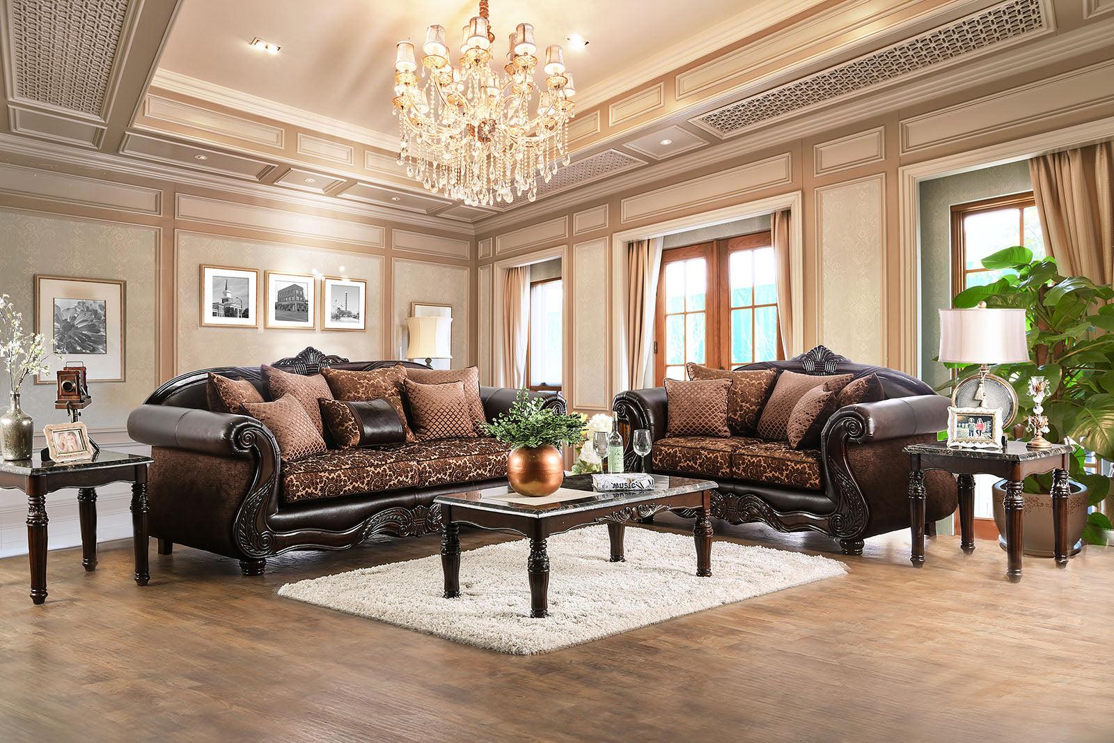 Elpis Brown/Espresso Sofa - Image 2