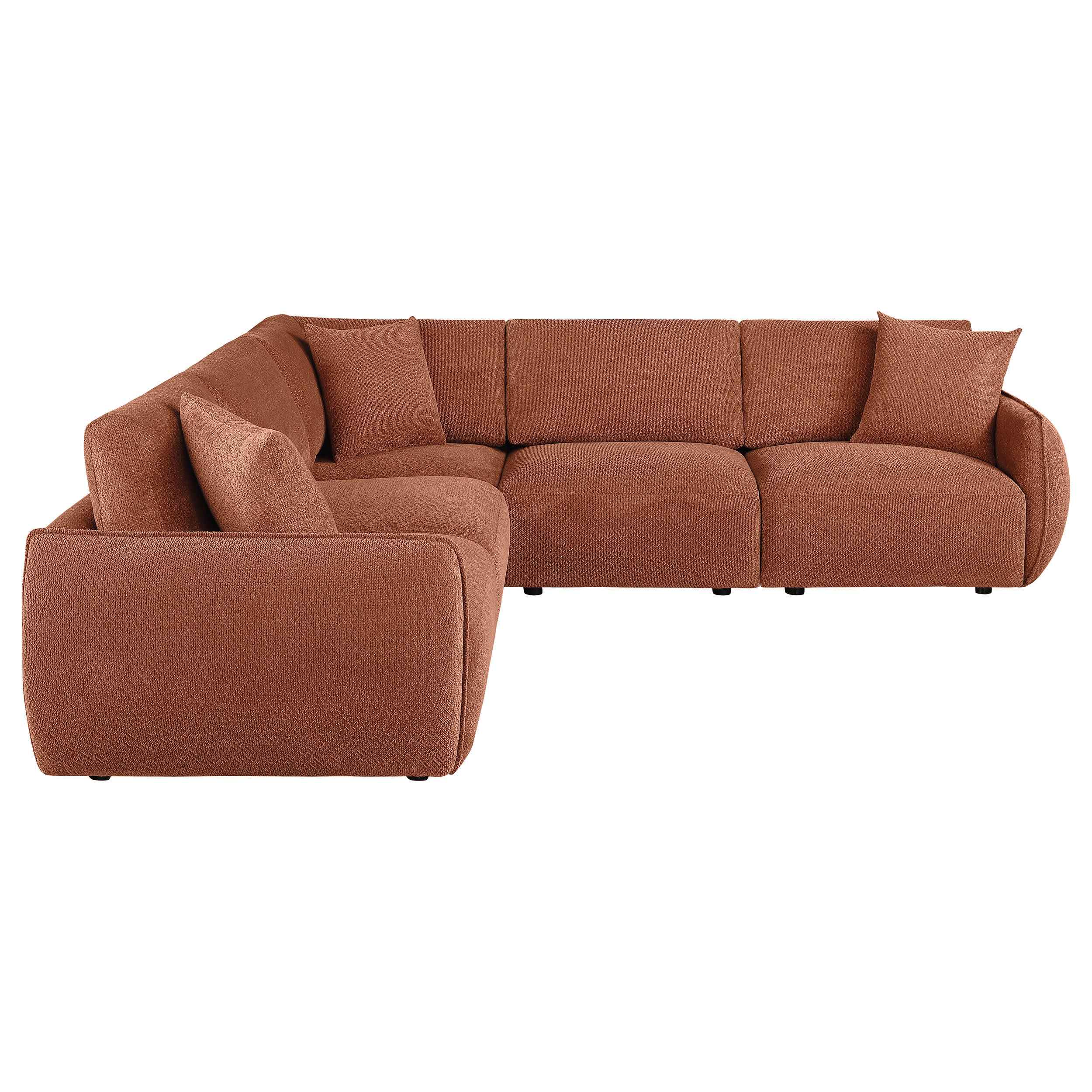 Elysia Coral 5-piece Chenille Upholstered Modular Sectional Sofa - Image 4