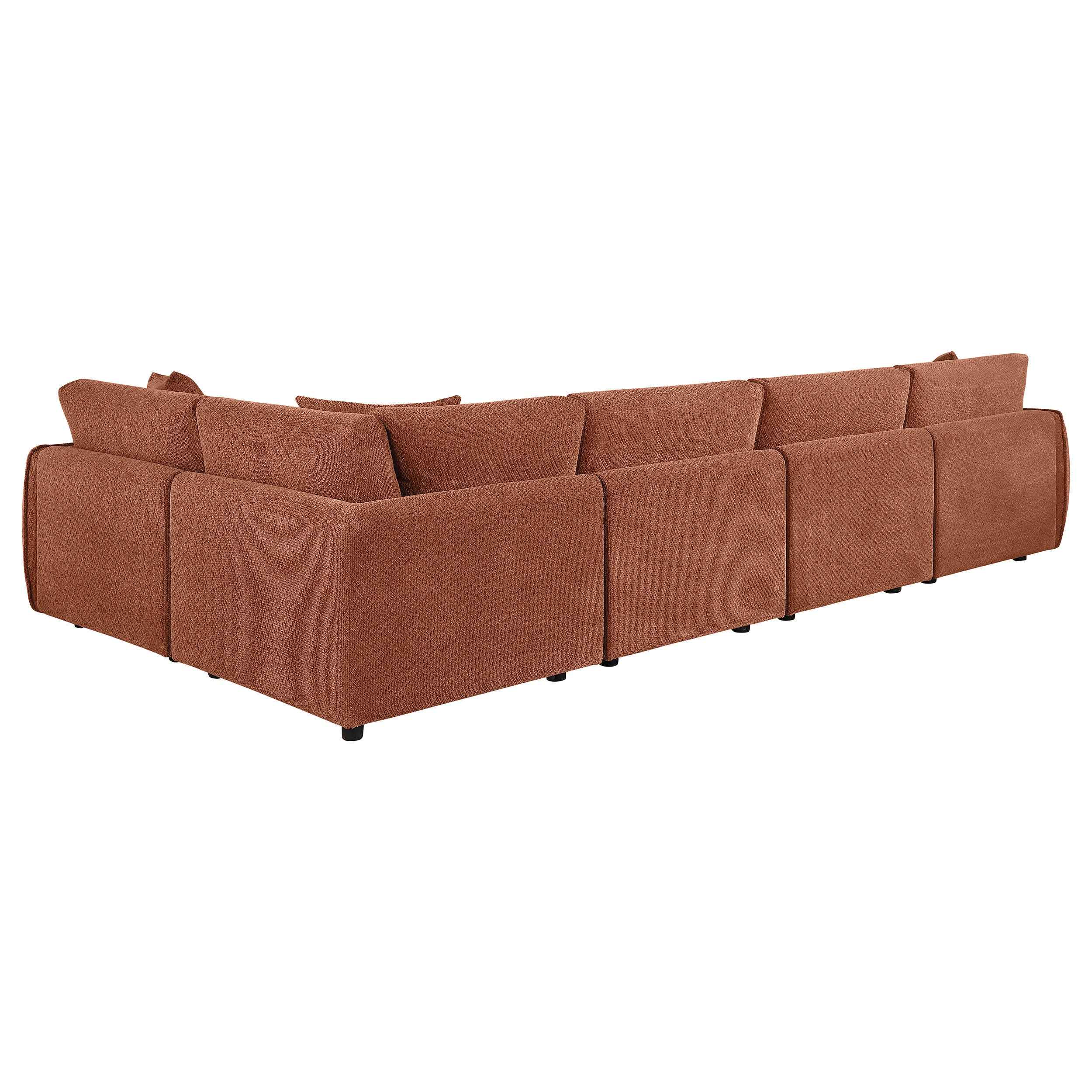 Elysia Coral 5-piece Chenille Upholstered Modular Sectional Sofa - Image 7
