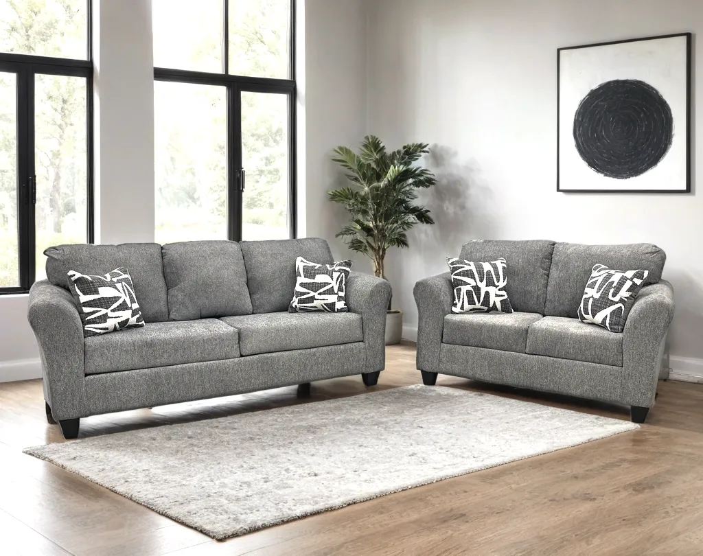 Elysian Gray Sofa & Loveseat