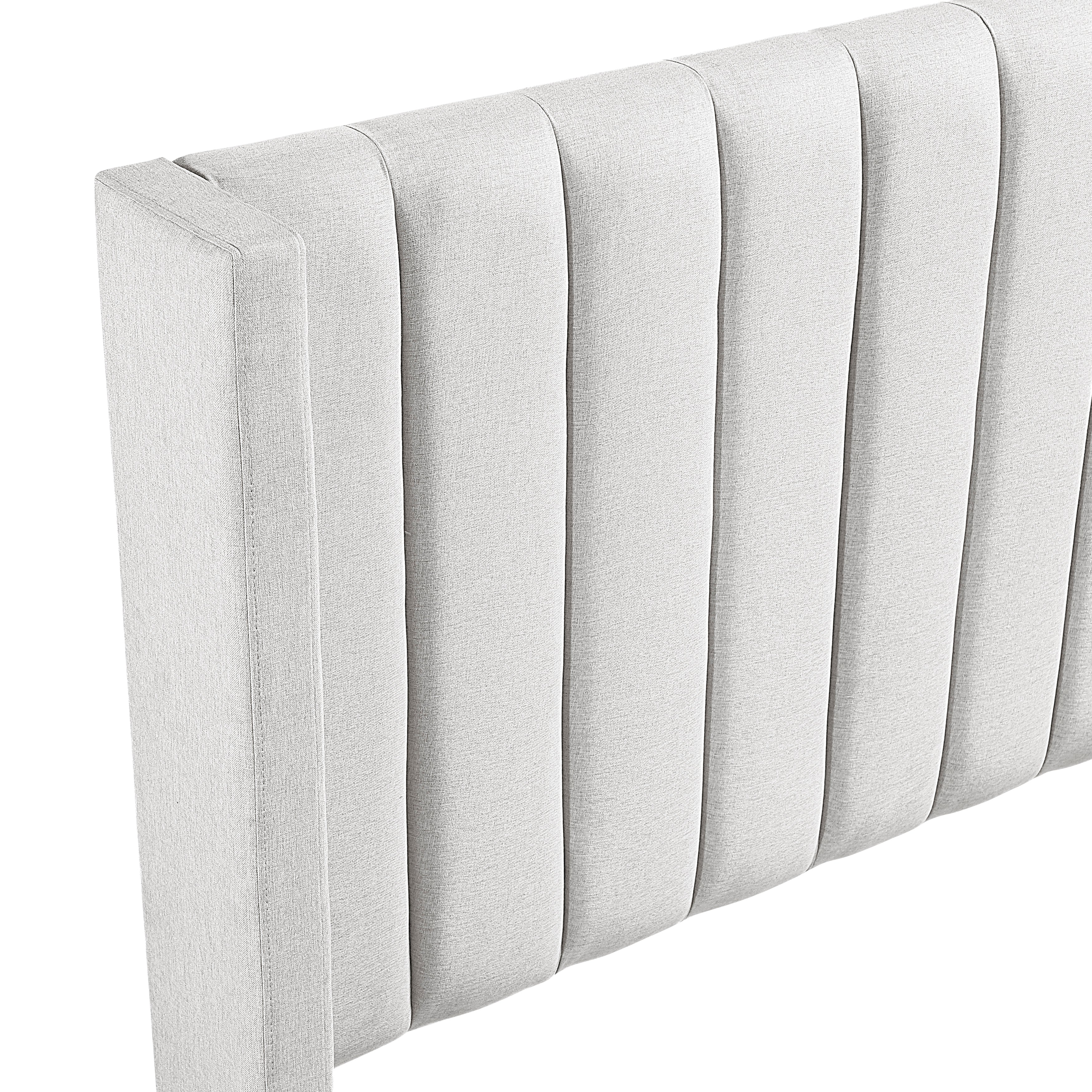Emerson Beige Upholstered Full Bed - Image 9