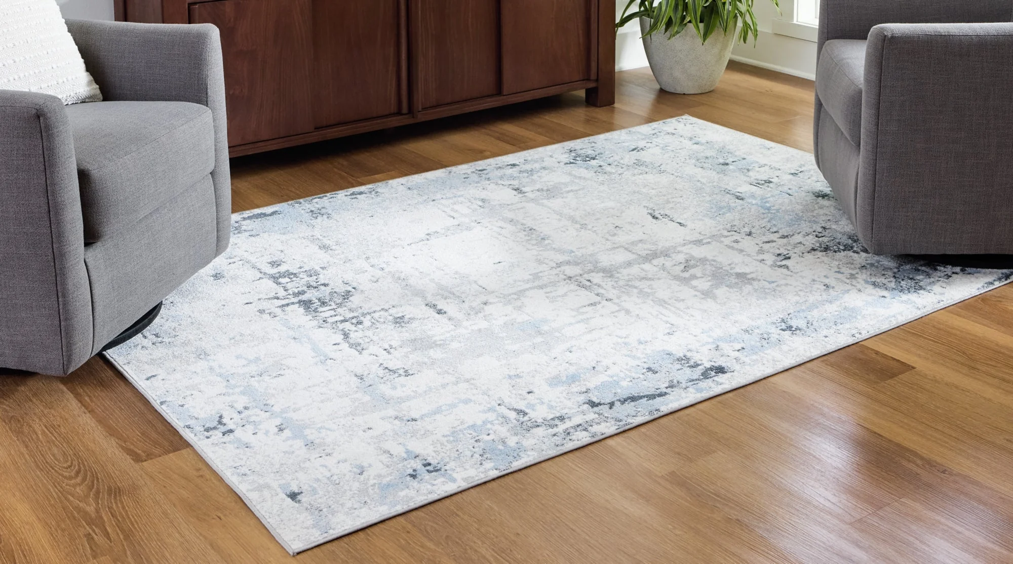 Emertonly Blue/White/Gray Large Rug - Image 4