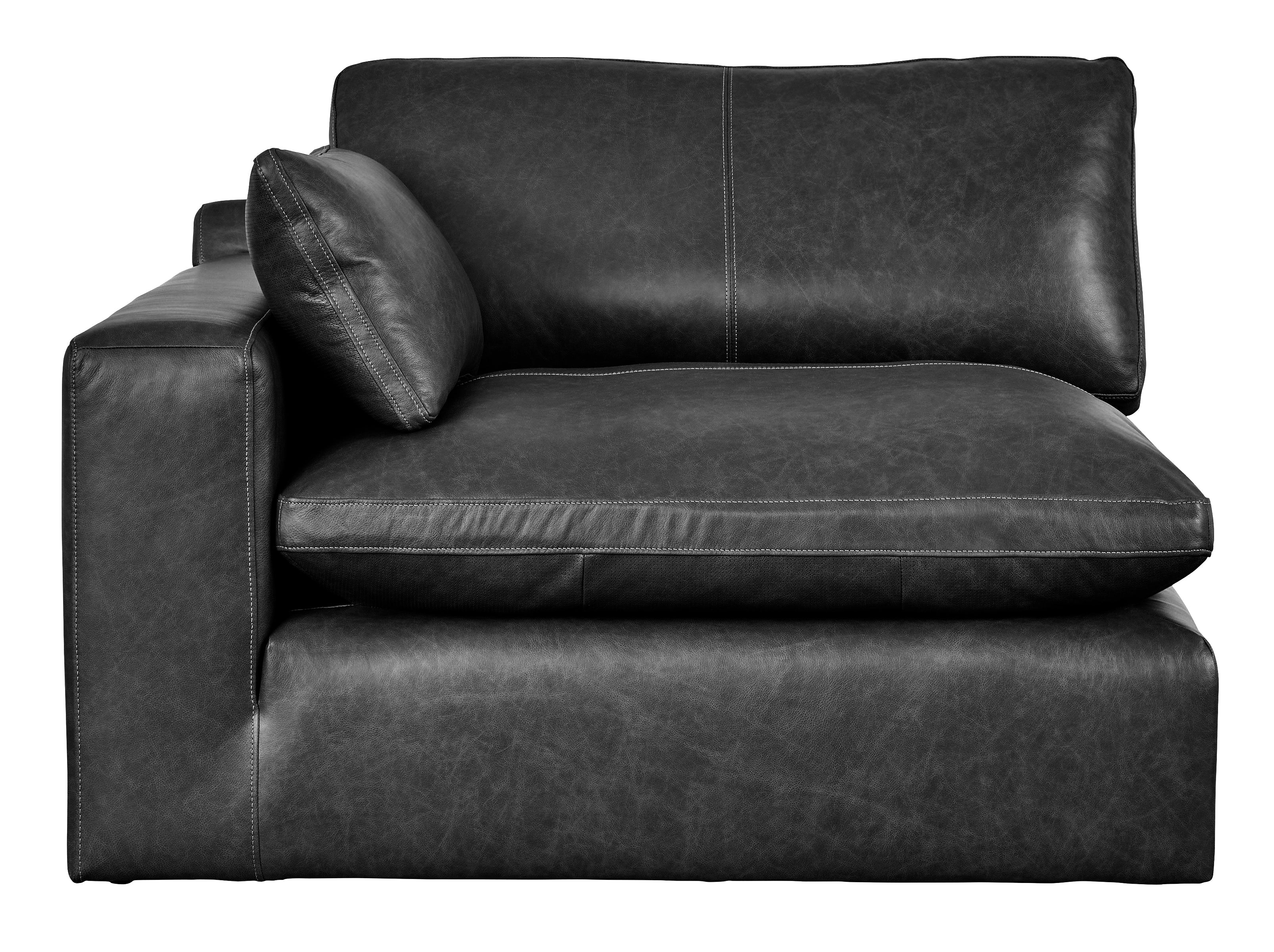 Emilia Black Leather 5-Piece Leather Modular Sectional Sofa - Image 5