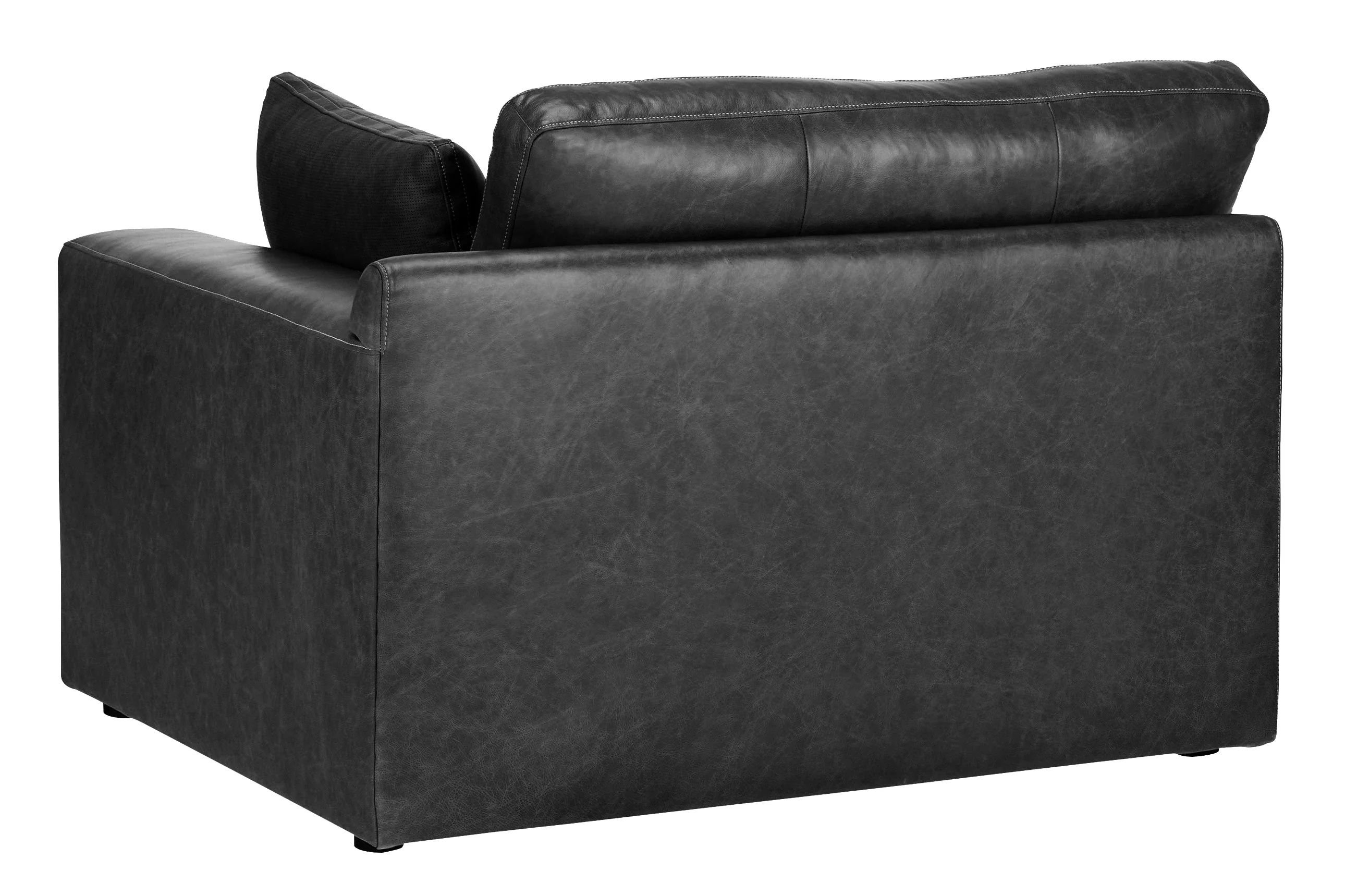 Emilia Black Leather 7-Piece Modular Sectional - Image 14