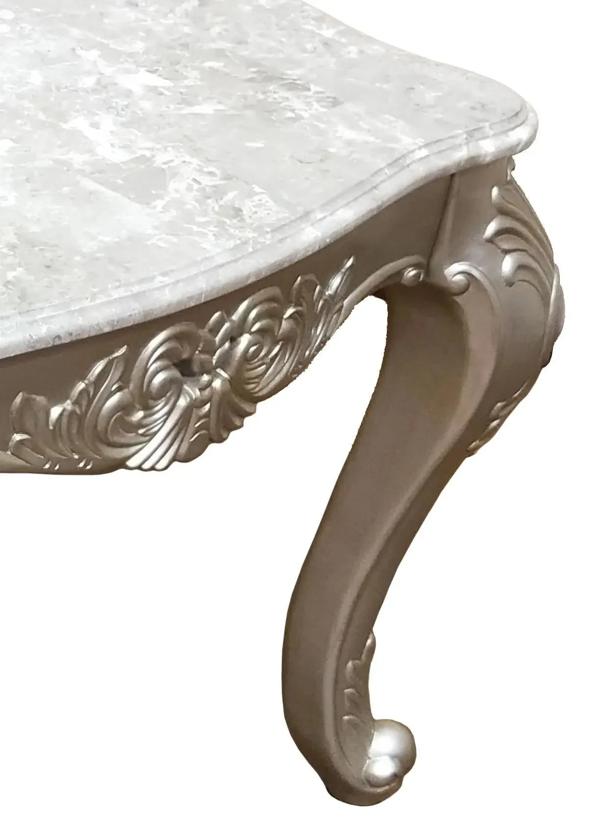 Emily Transitional Style End Table In Champagne Finish Wood - Image 5