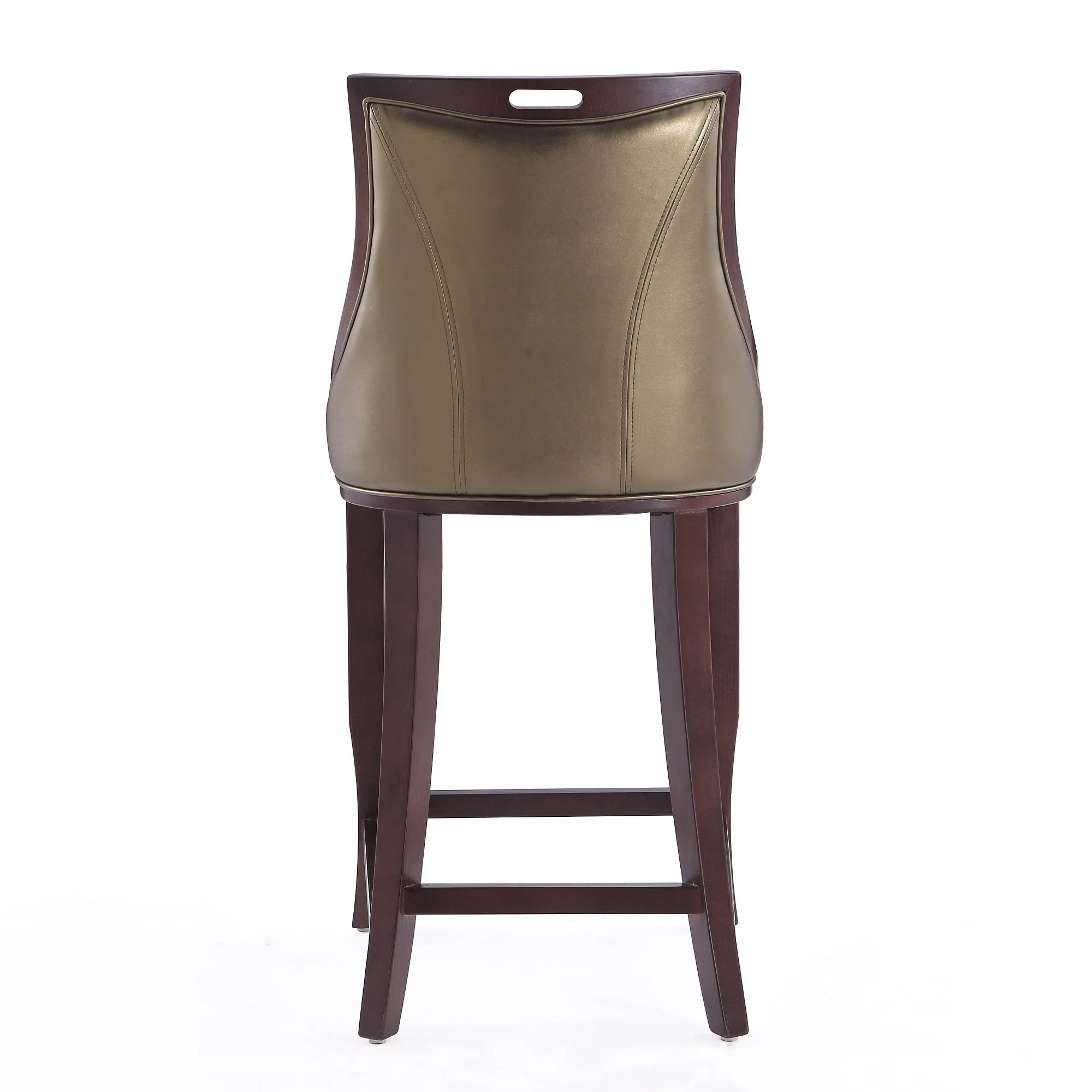 Emperor Bar Stool in Bronze and Walnut - Image 7