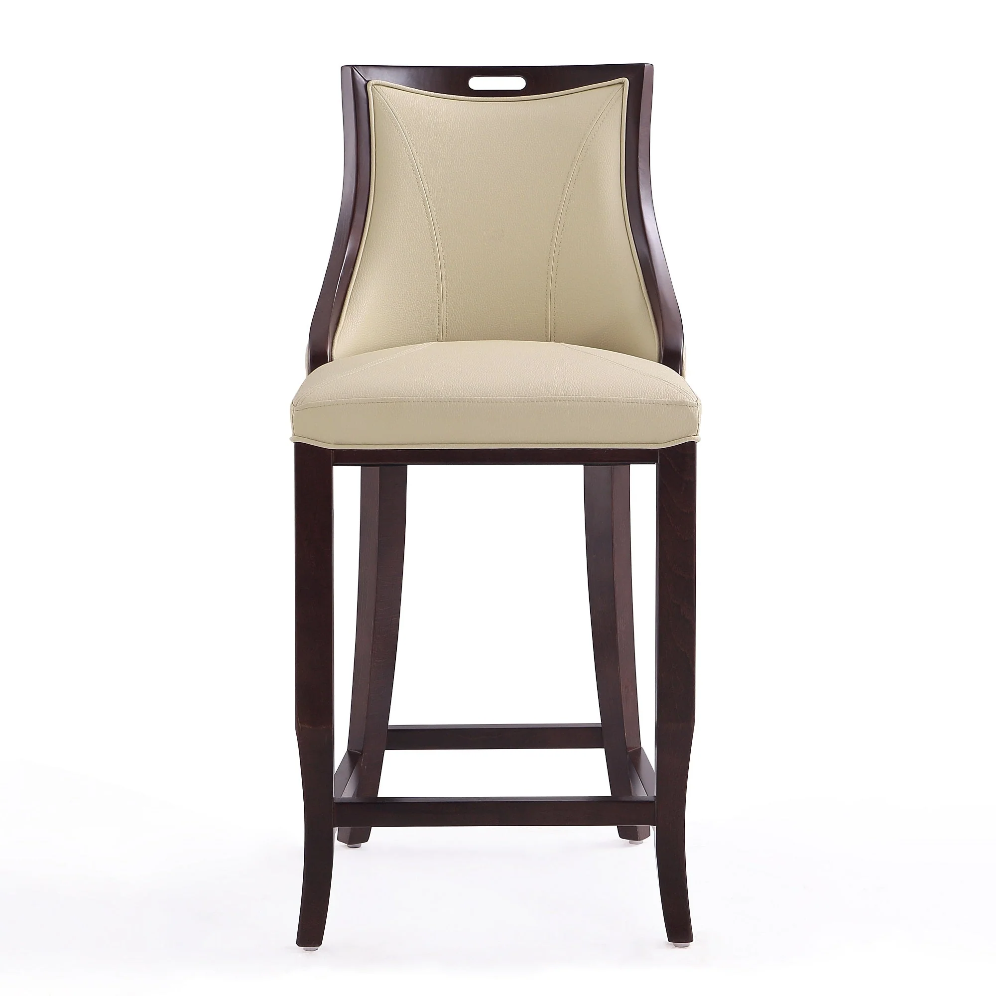 Emperor Bar Stool in Cream and Walnut - Image 4