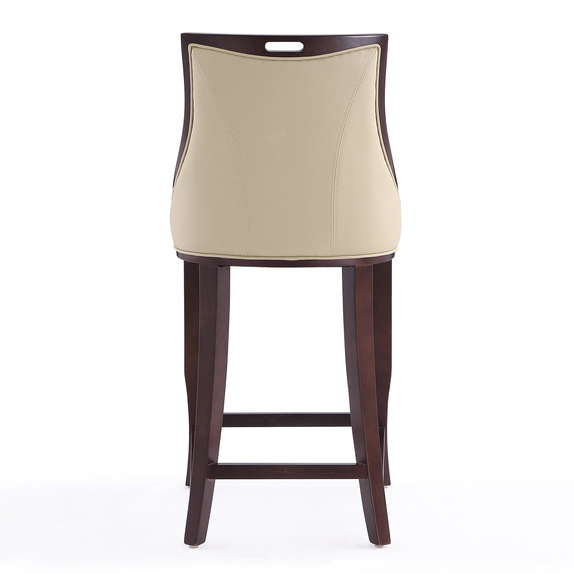 Emperor Bar Stool in Cream and Walnut (set of 2) - Image 8