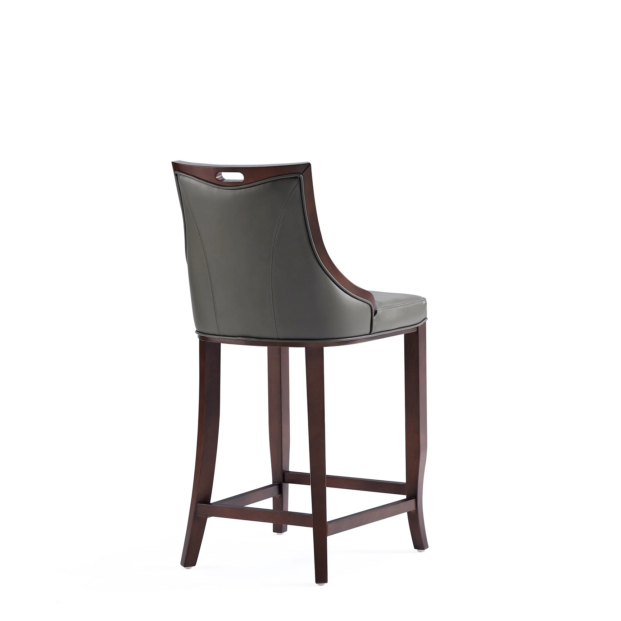Emperor Faux Leather Barstool in Pebble Grey (set of 3) - Image 7