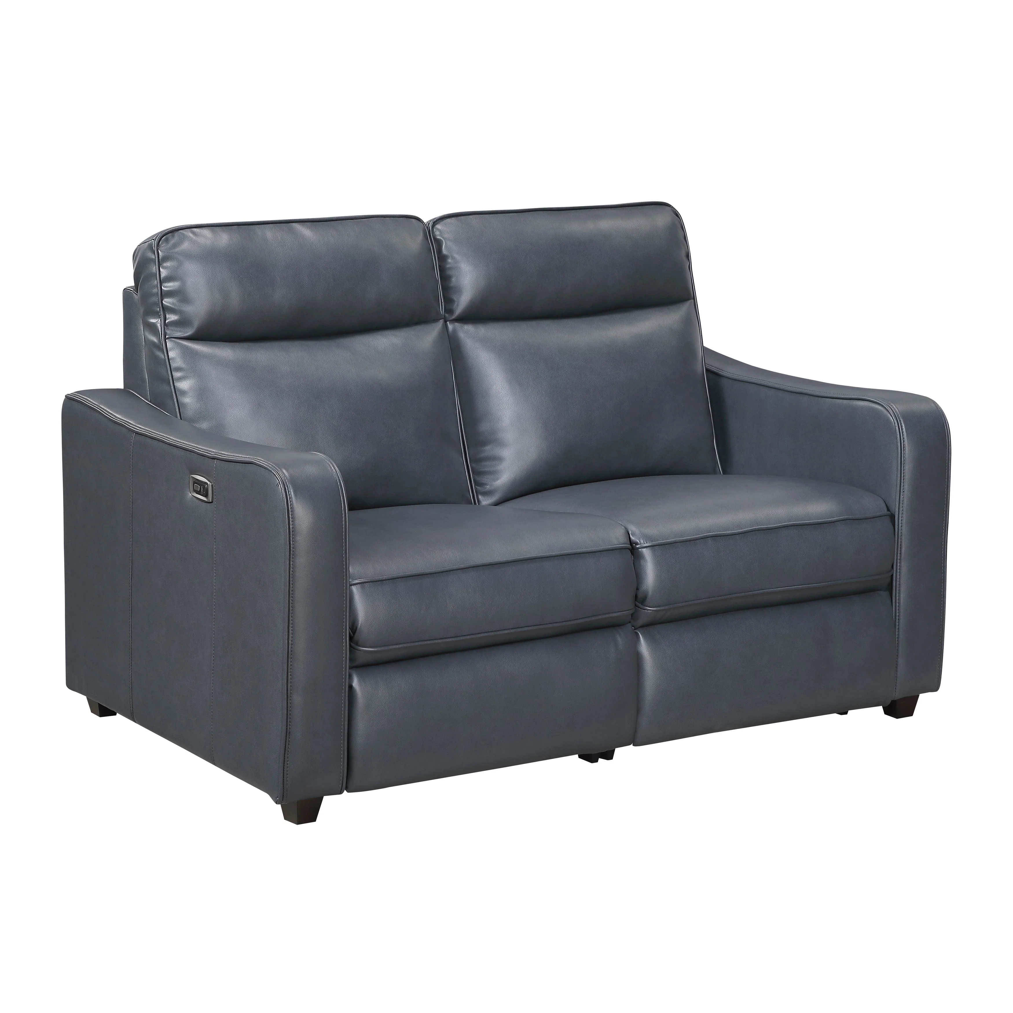 Equinox Navy Power Double Reclining Sofa & Loveseat - Image 8