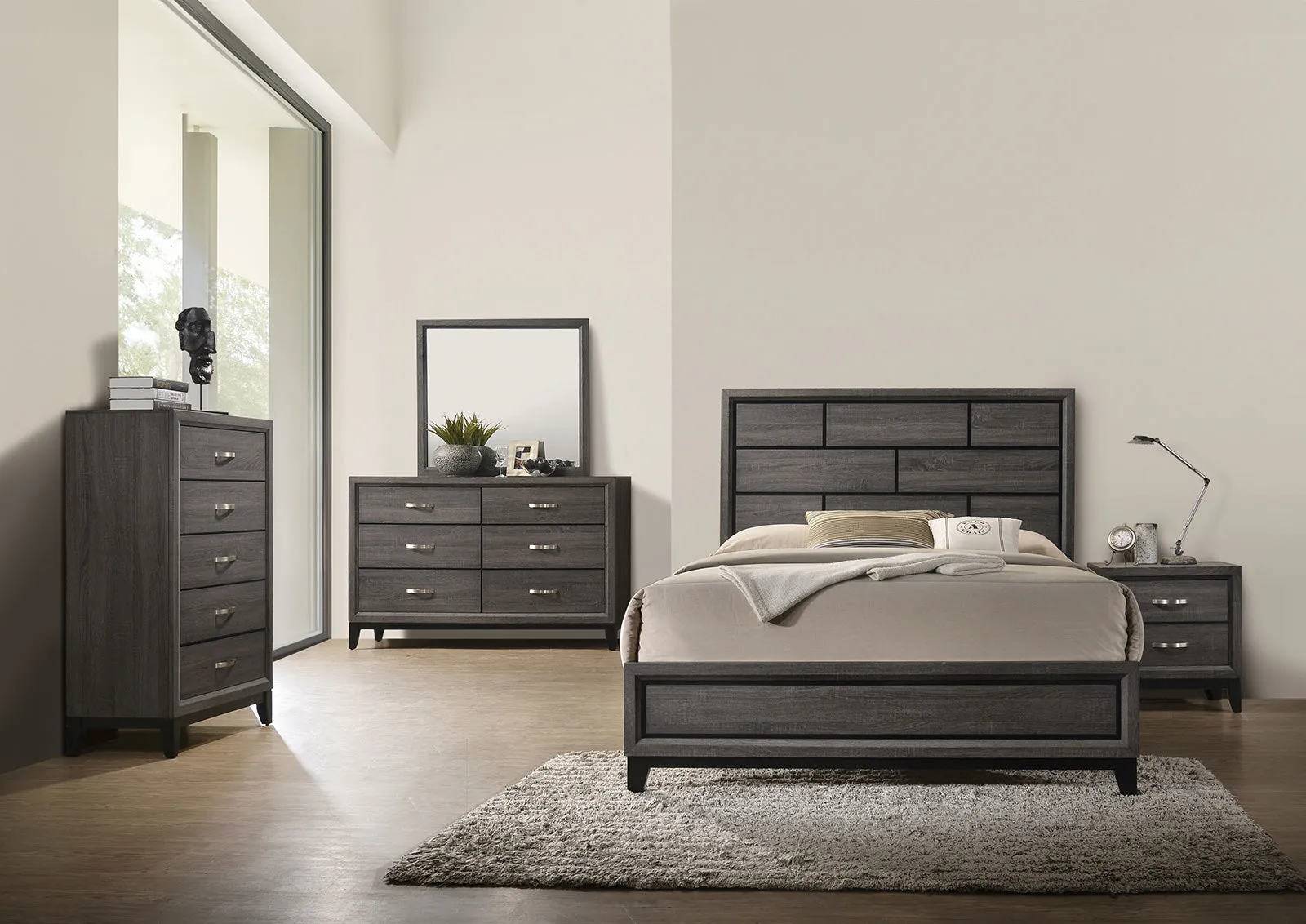 Errico Gray Twin Bed - Image 2