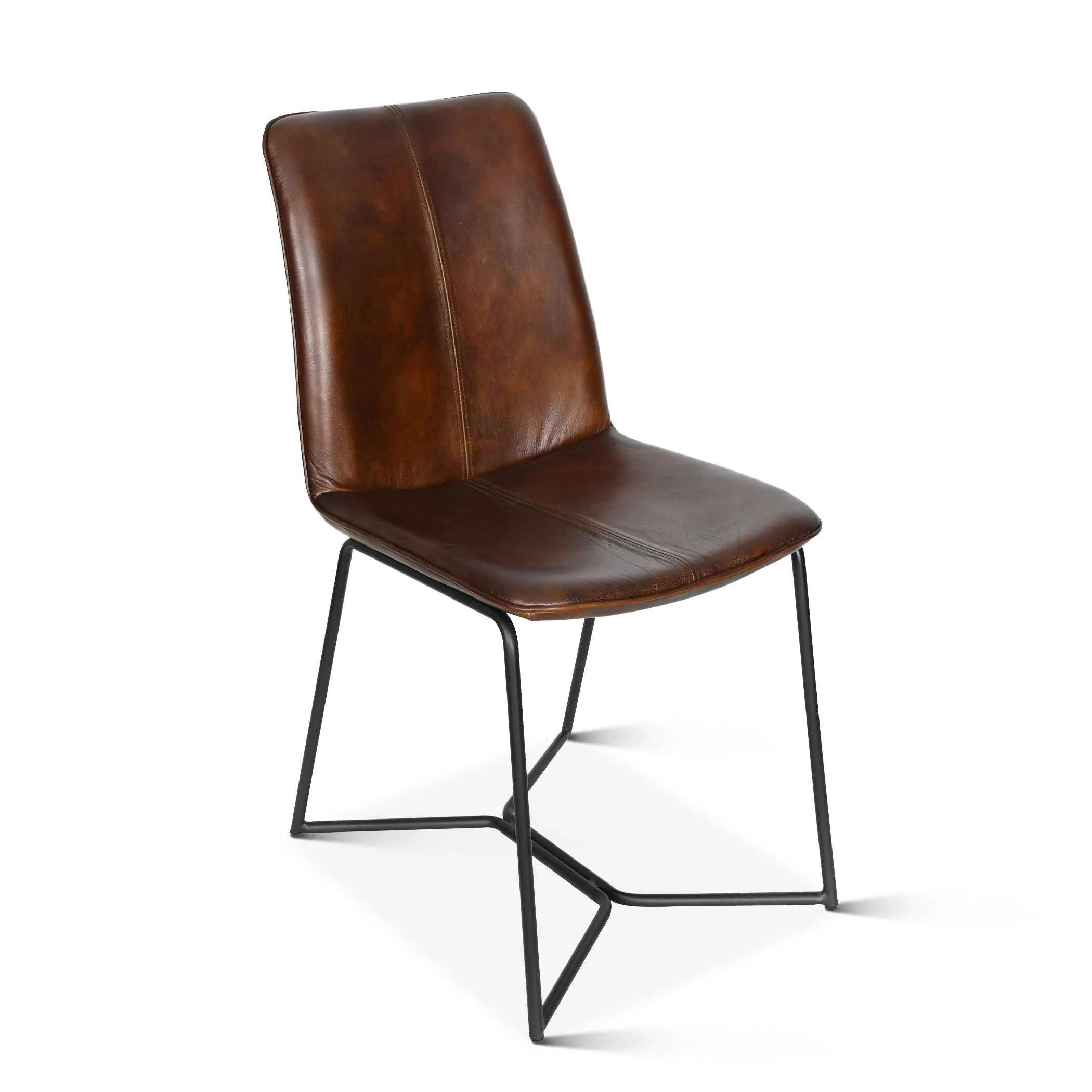 Essex Morgan 18" Dining Chair in Hand Washed Chestnut, Set of 2