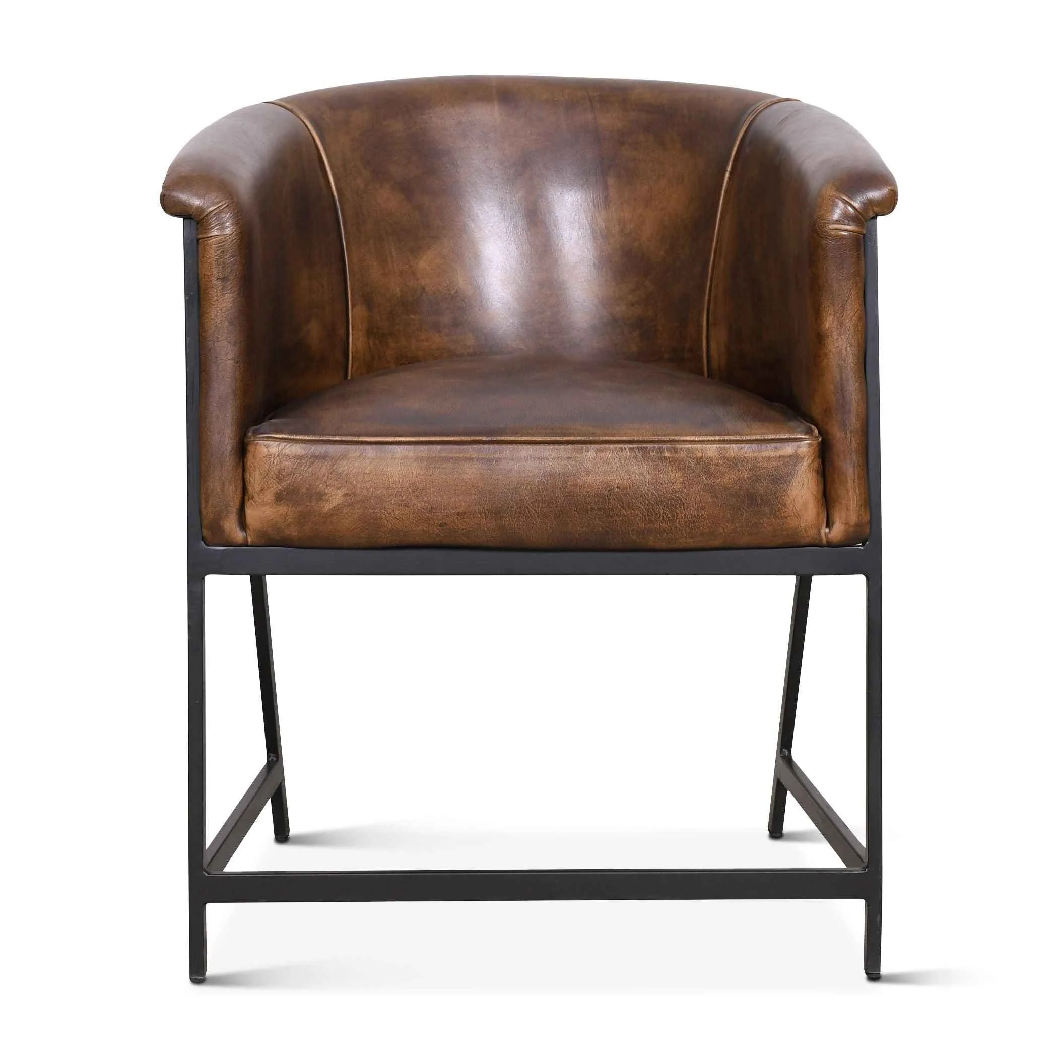 Essex Polo Armchair in Antique Whiskey Leather - Image 2