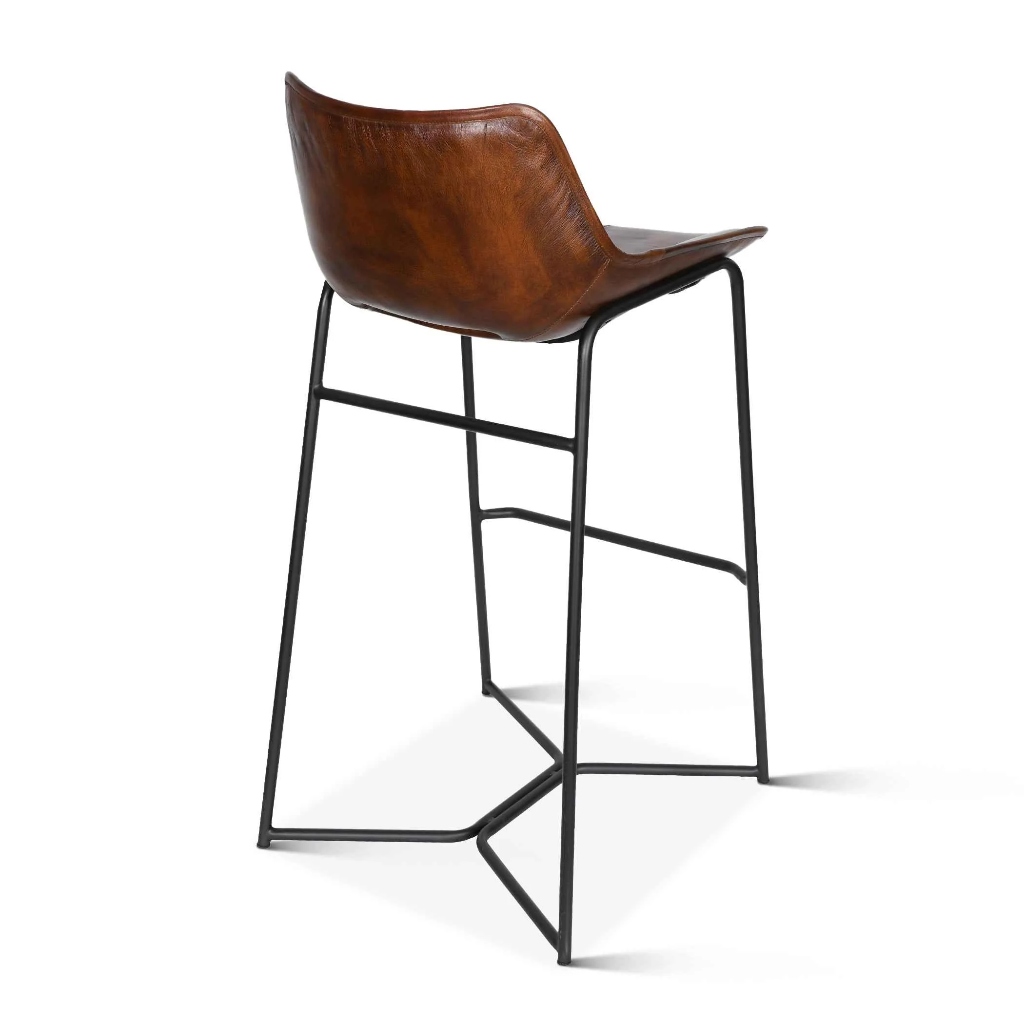 Essex Stanley 19" Bar Chair in Hand Washed Chestnut - Image 4