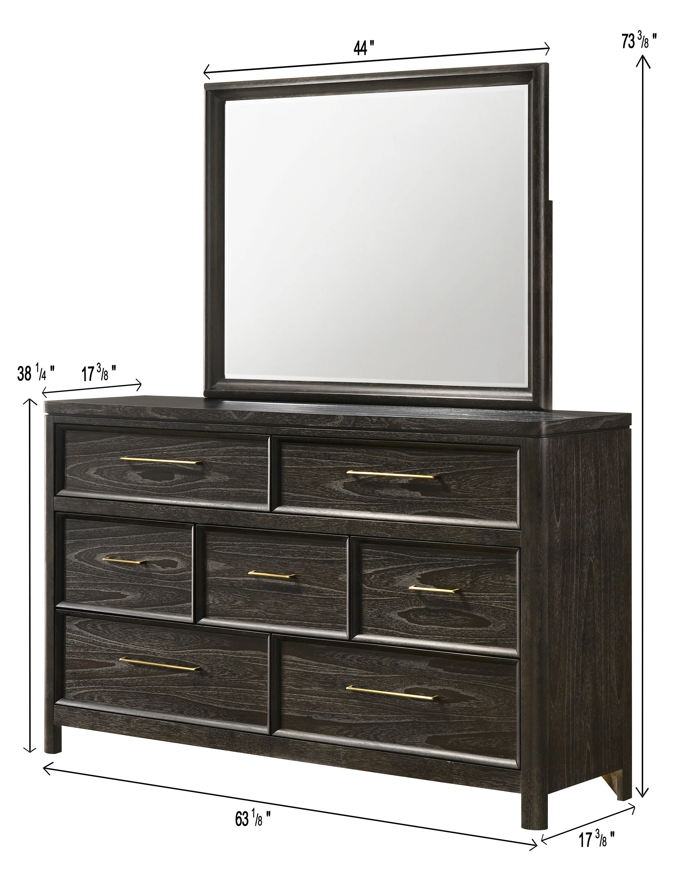 Ethel Dark Brown Dresser - Image 3
