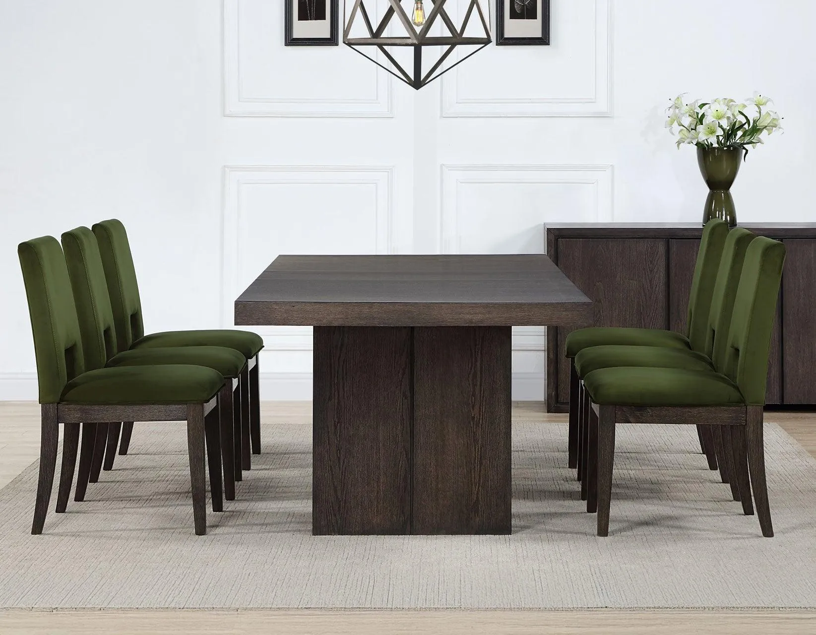 Evan Green Velvet Side Chair - Image 12