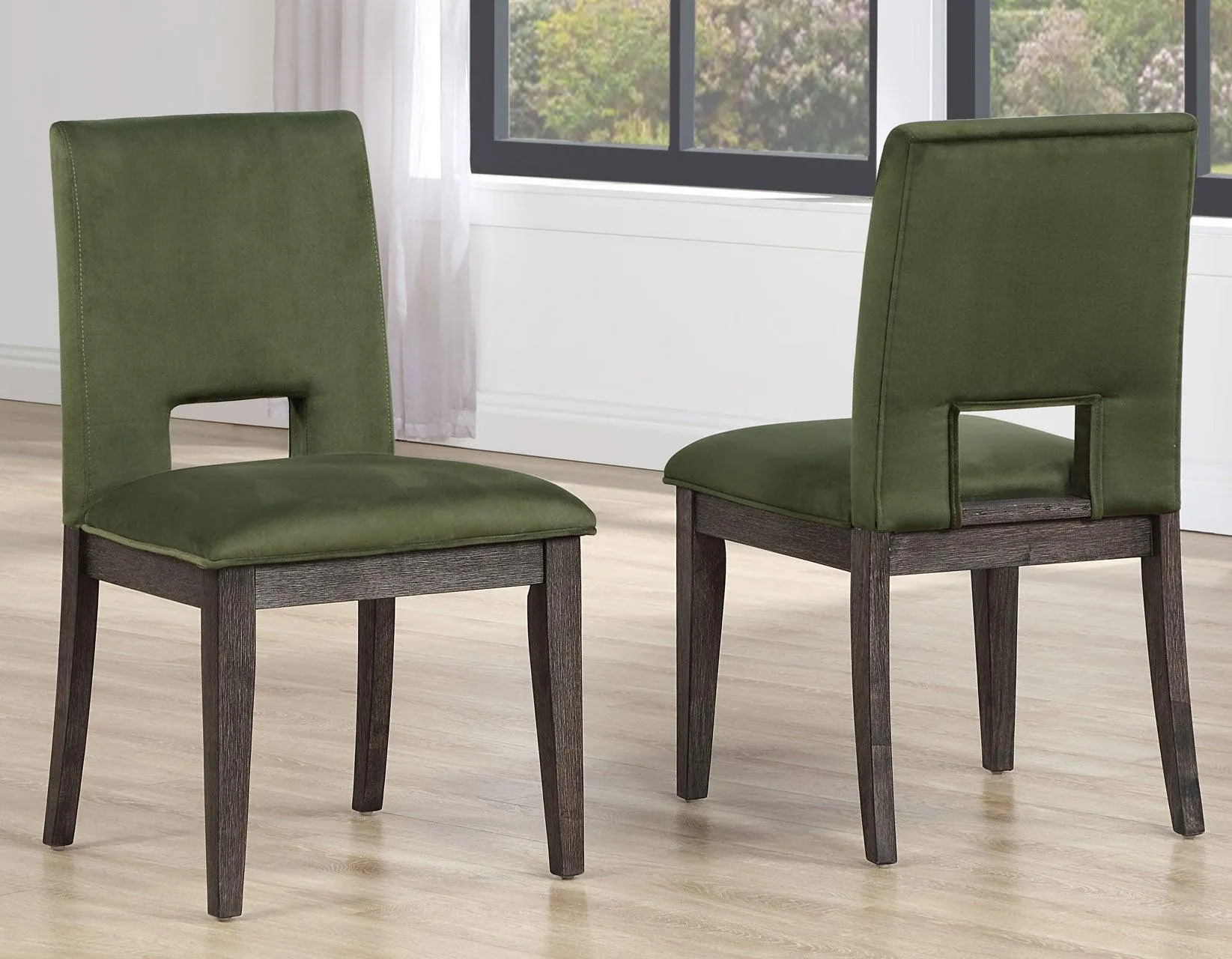 Evan Green Velvet Side Chair - Image 15
