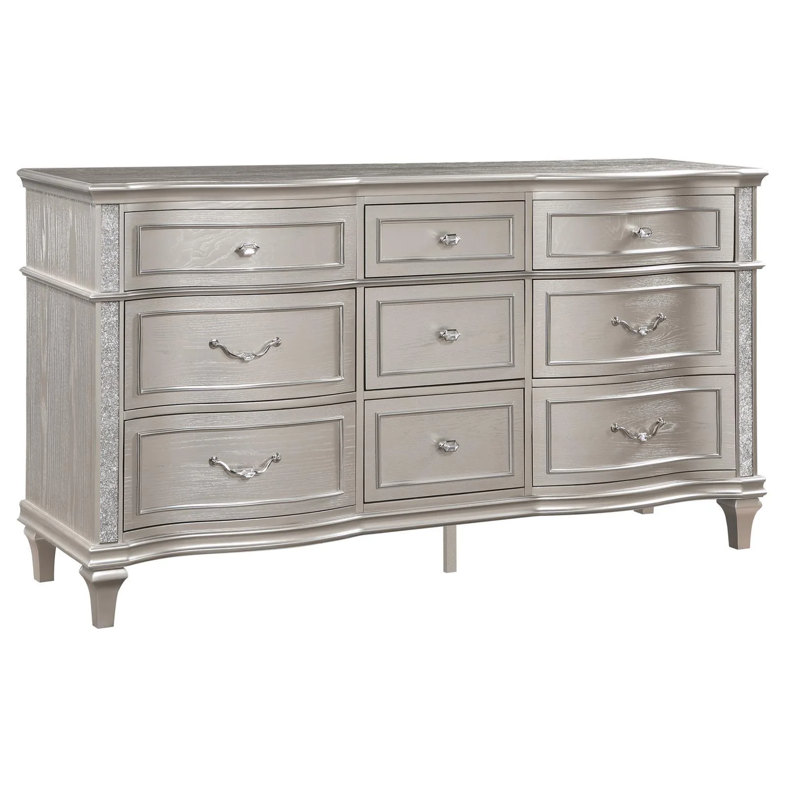 Evangeline Silver Oak 9-Drawer Dresser - Image 2