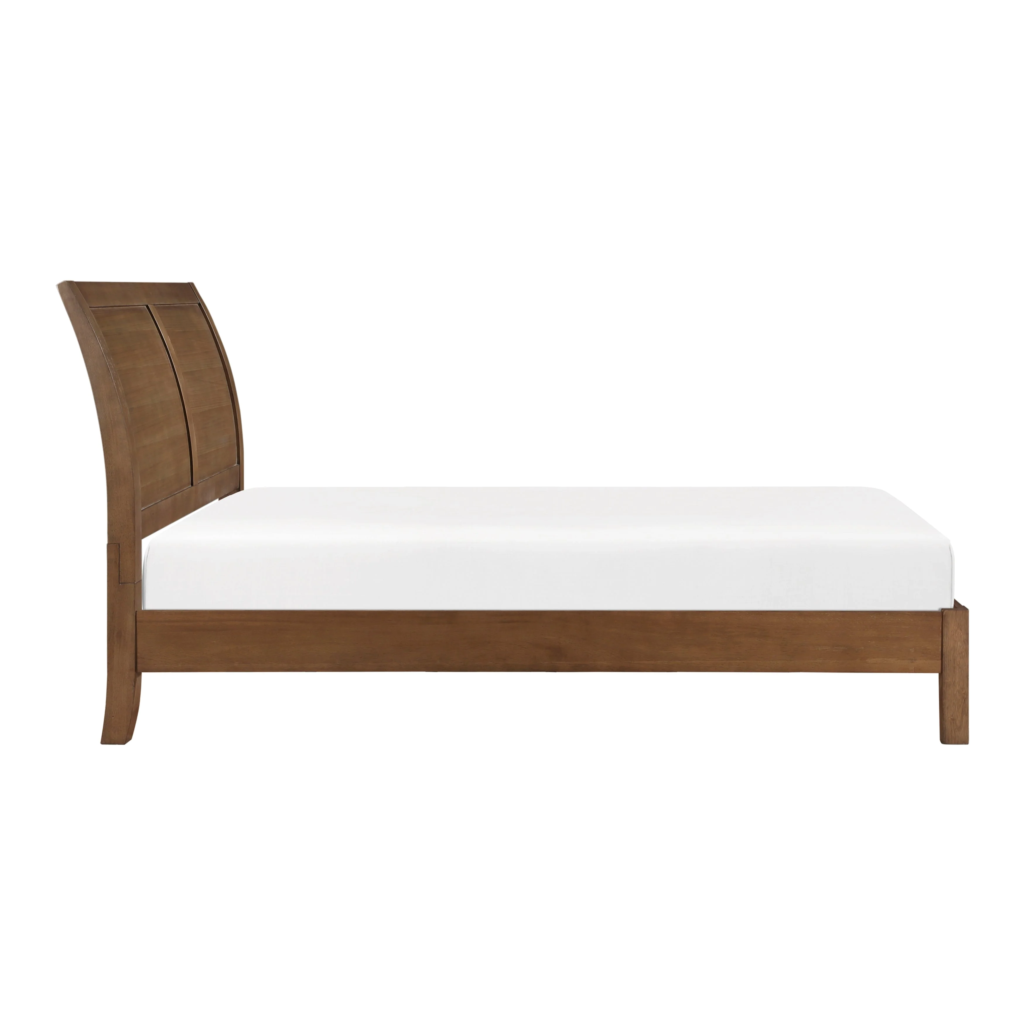 Evans Wire Brushed Light Brown Queen Platform Bed - Image 5