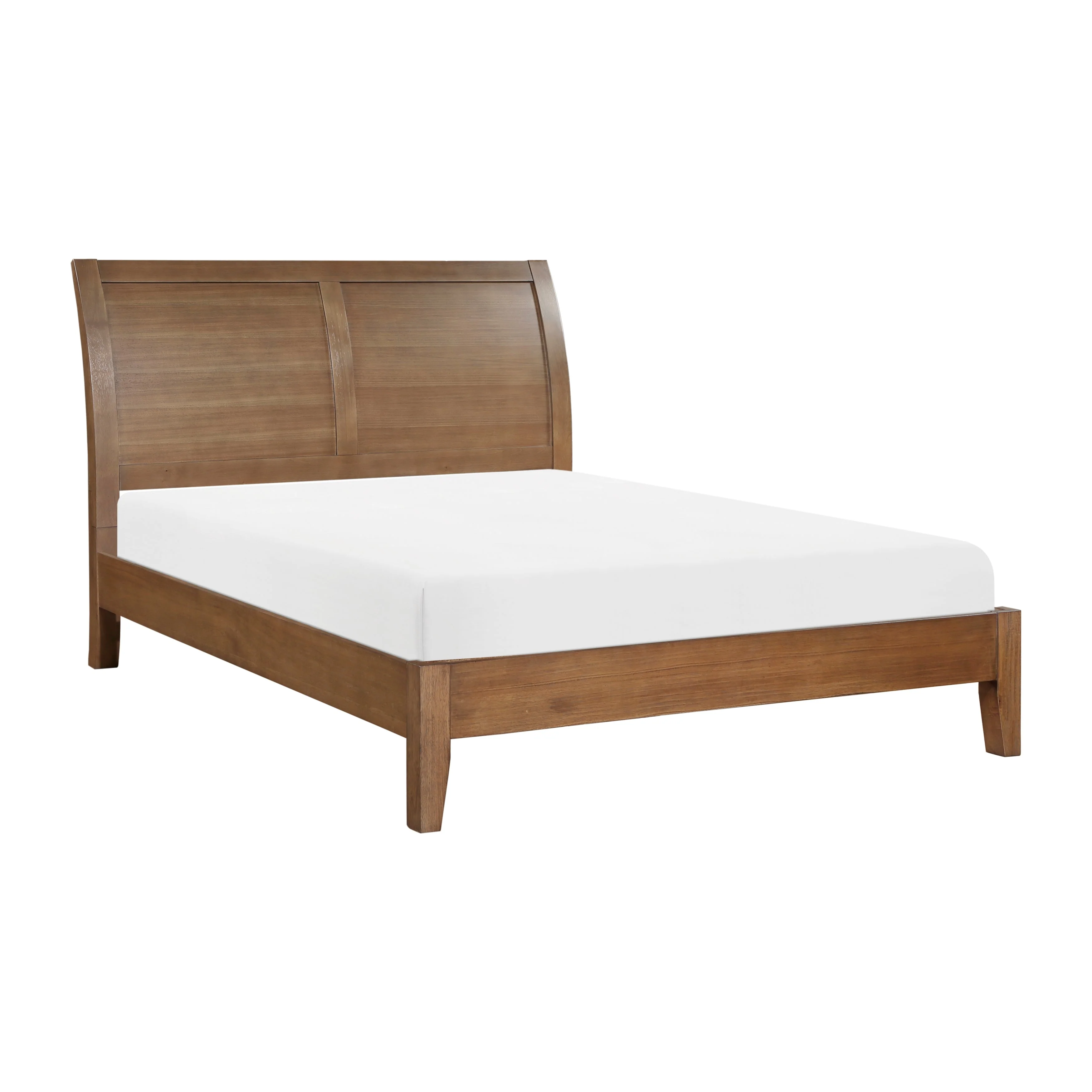 Evans Wire Brushed Light Brown Queen Platform Bed - Image 9
