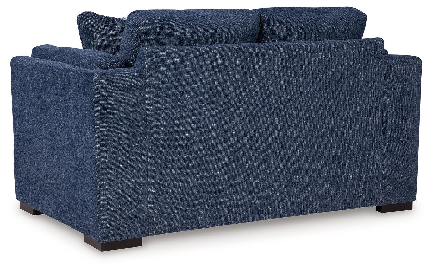 Evansley Navy Loveseat - Image 4