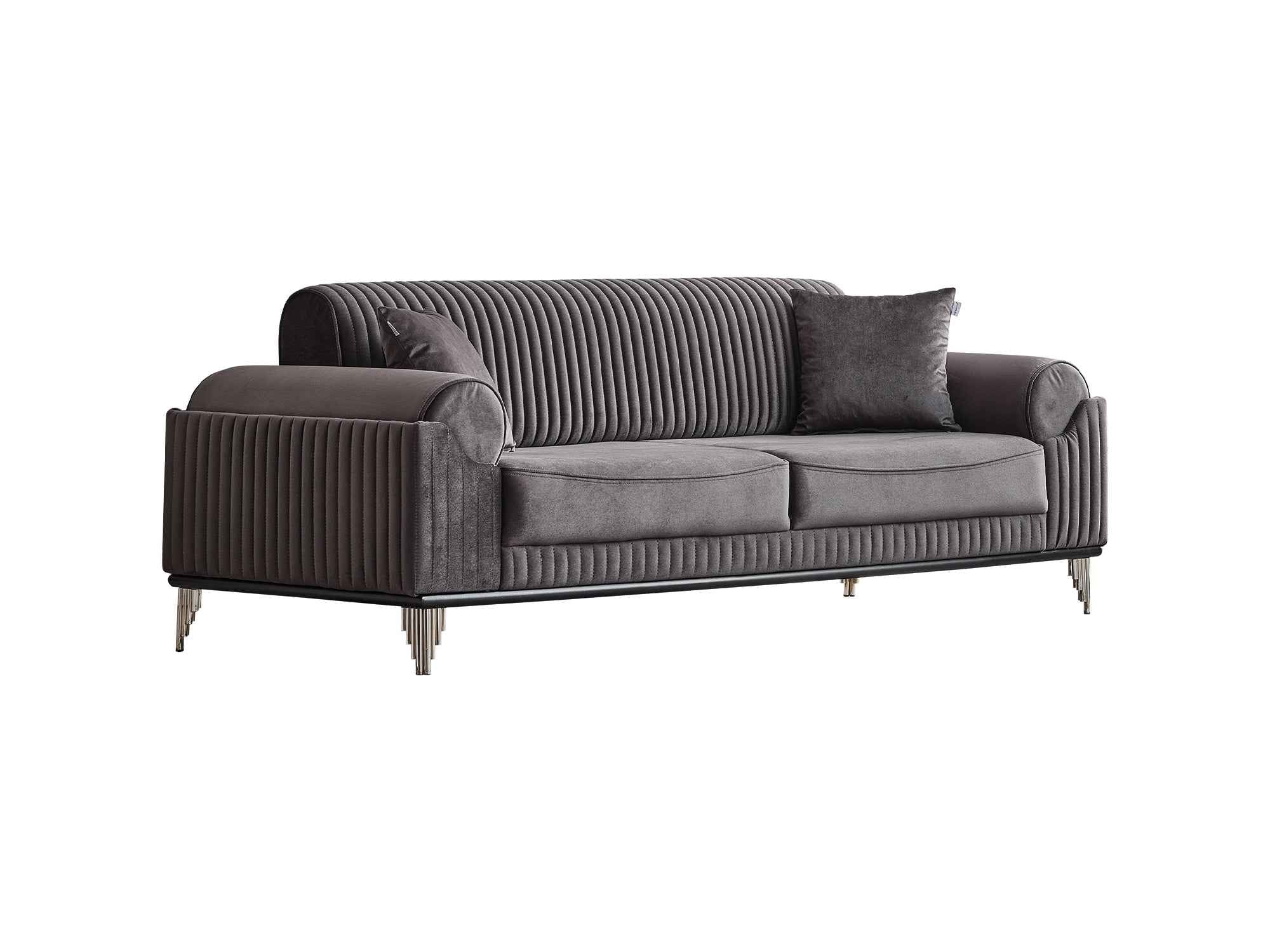 Everest Grey 3-pieces (Sofa & Loveseat & Chair) Living Room Set - Image 4