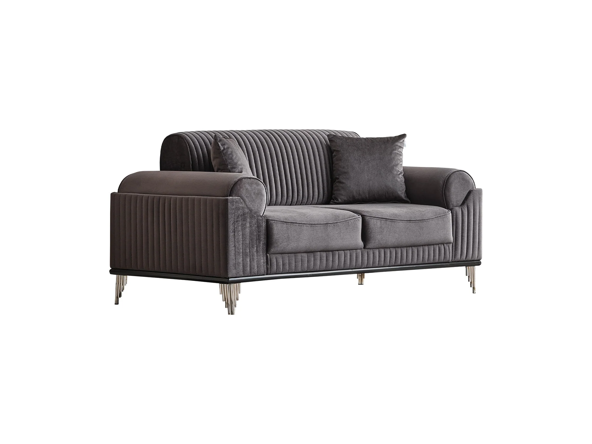 Everest Grey 3-pieces (Sofa & Loveseat & Chair) Living Room Set - Image 6