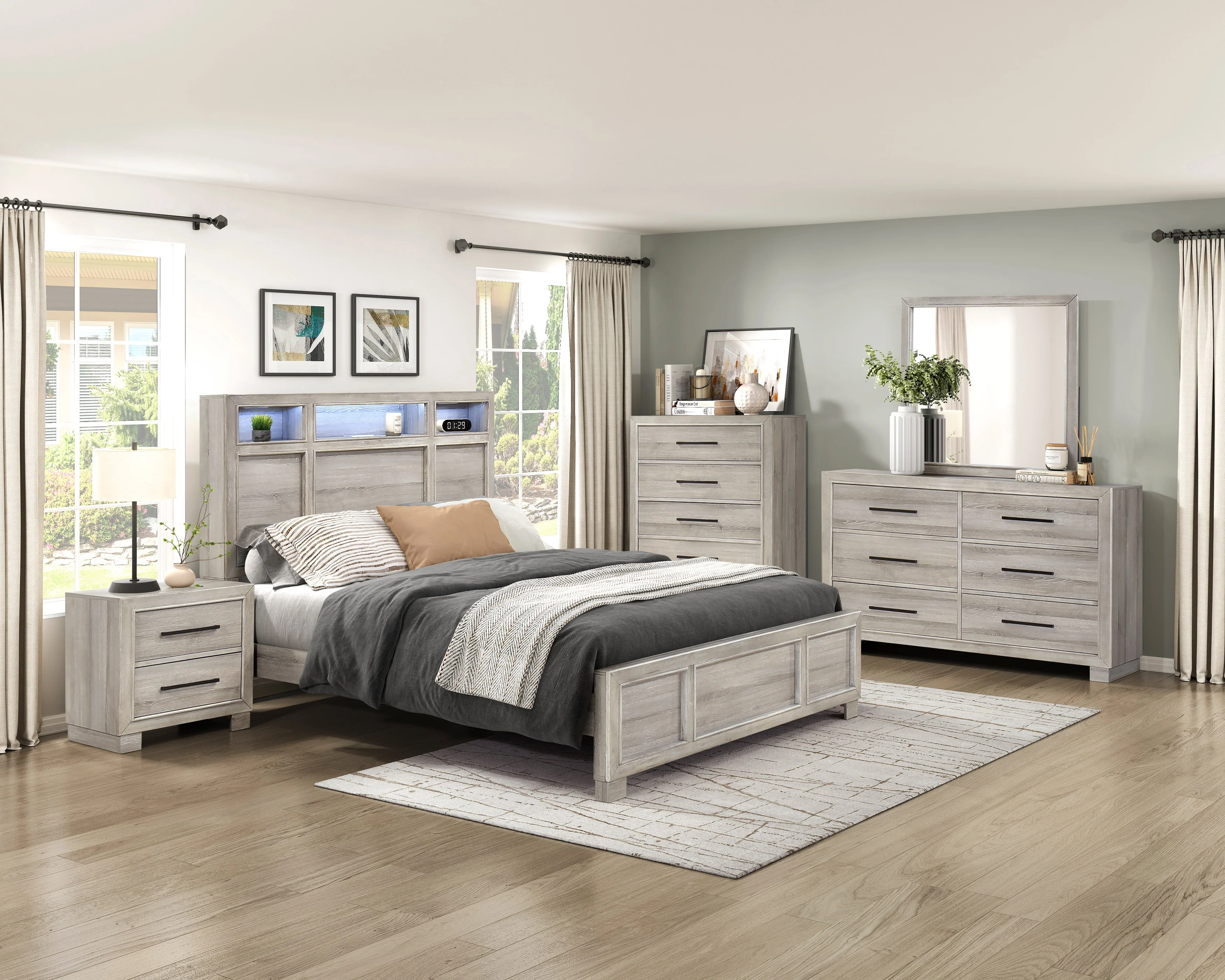 Everett Gray Nightstand - Image 4