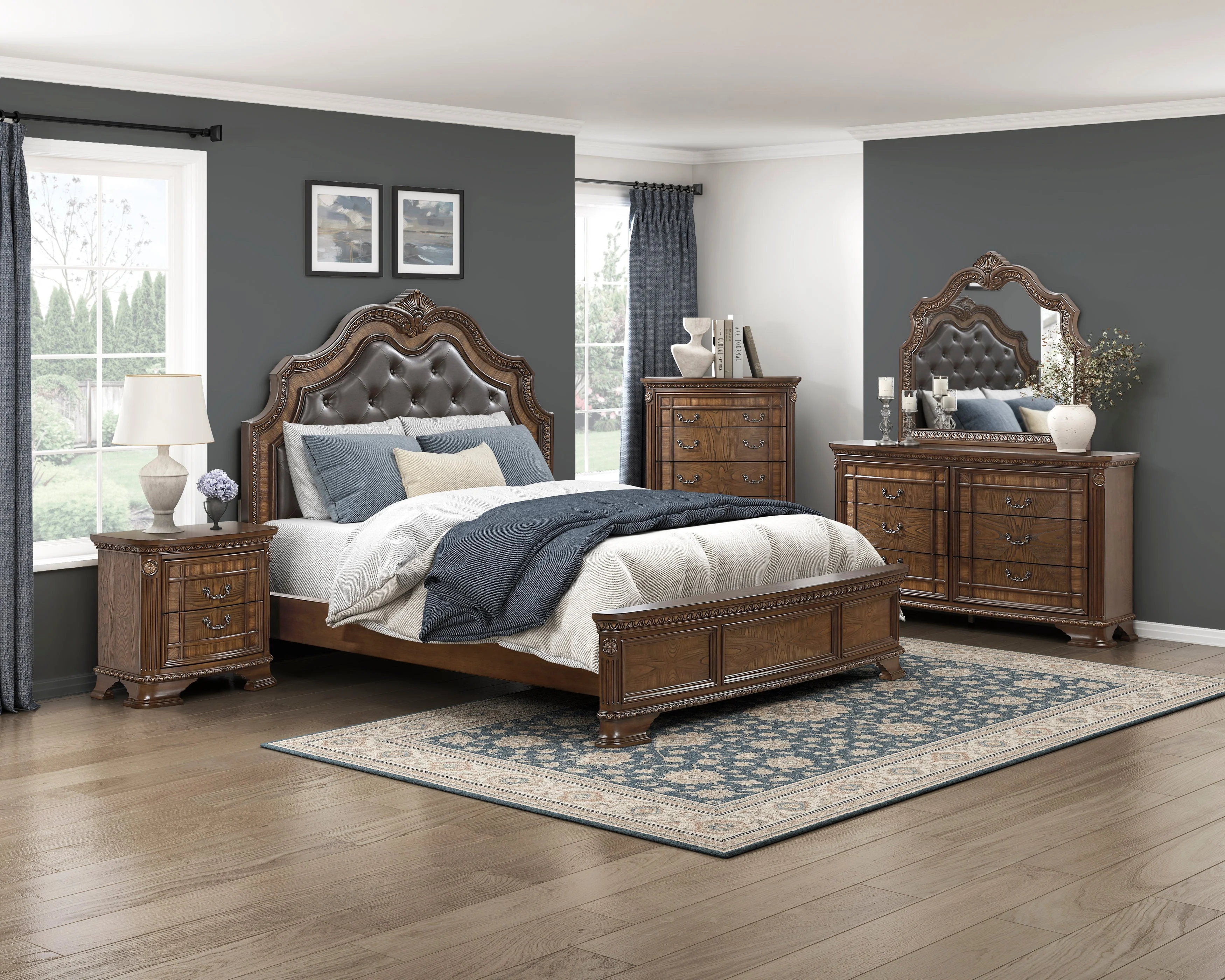 Everleigh Brown Queen Bed - Image 9