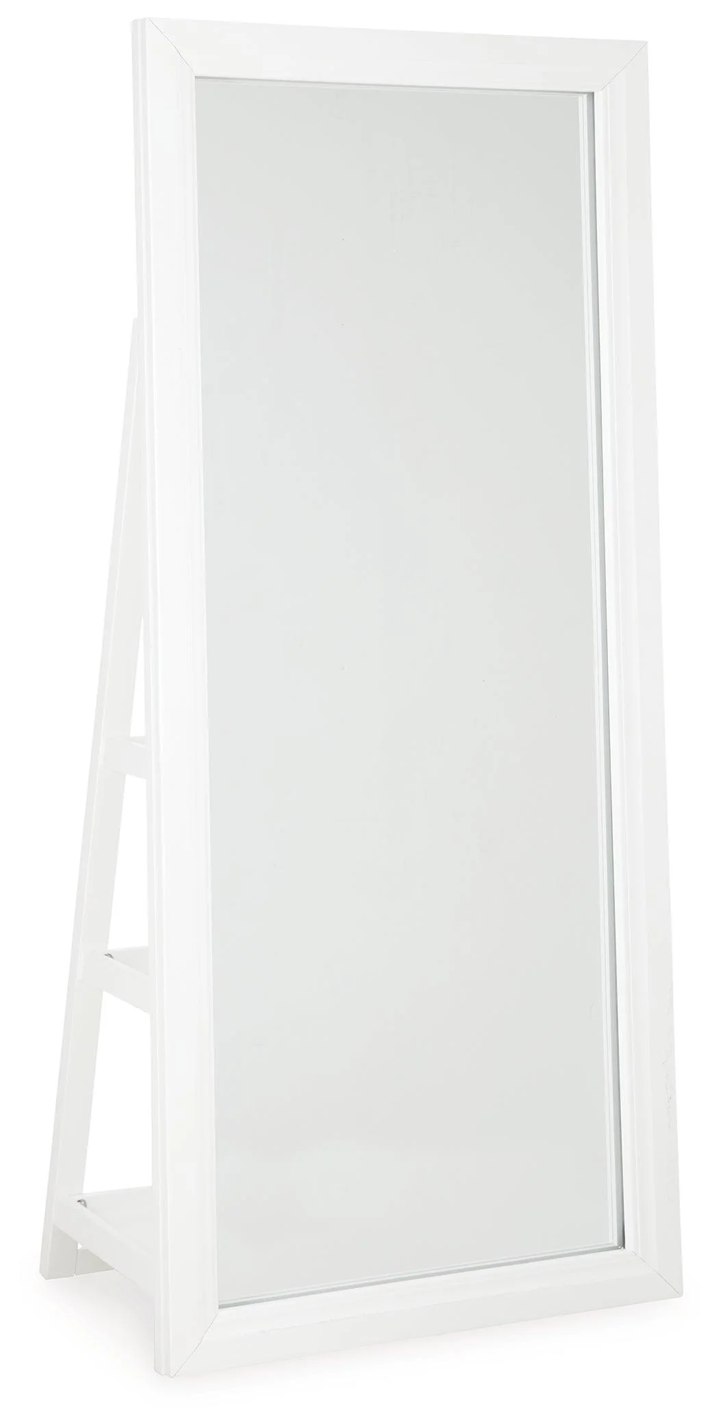 Evesen White Floor Standing Mirror/Storage - Image 5