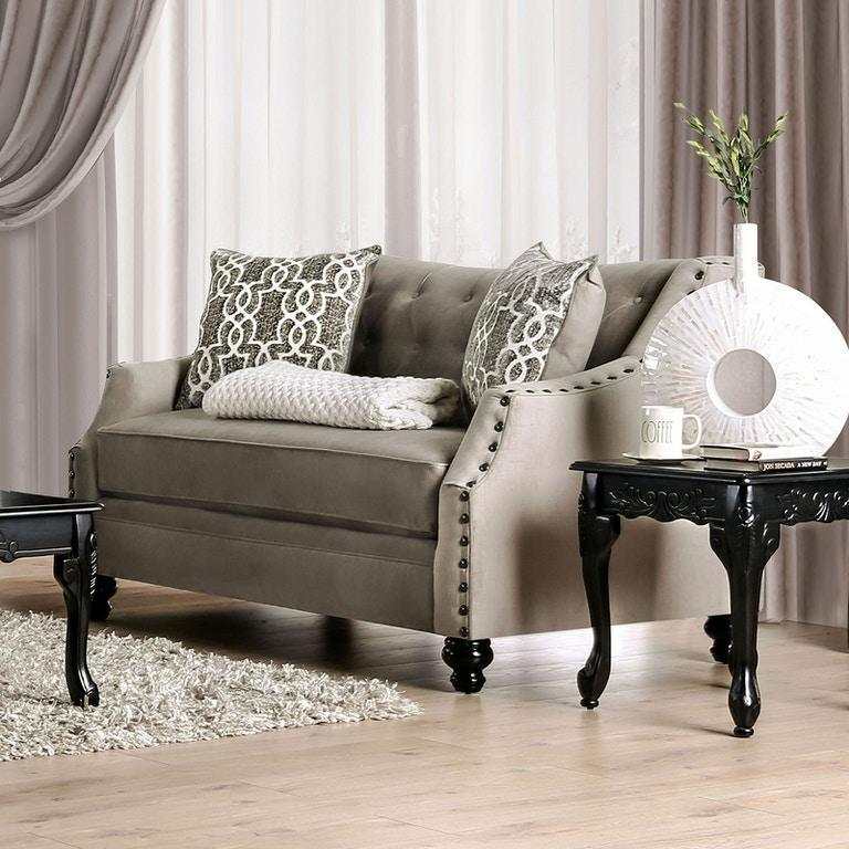 Ezrin Light Brown Stationary Sofa & Loveseat - Image 3