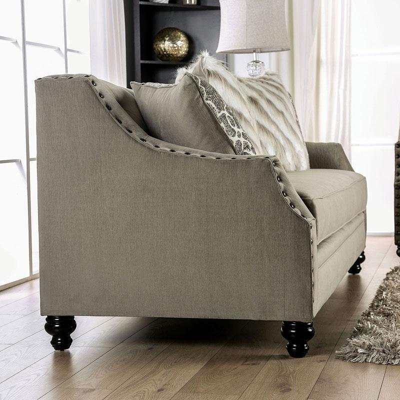 Ezrin Light Brown Stationary Sofa & Loveseat - Image 4