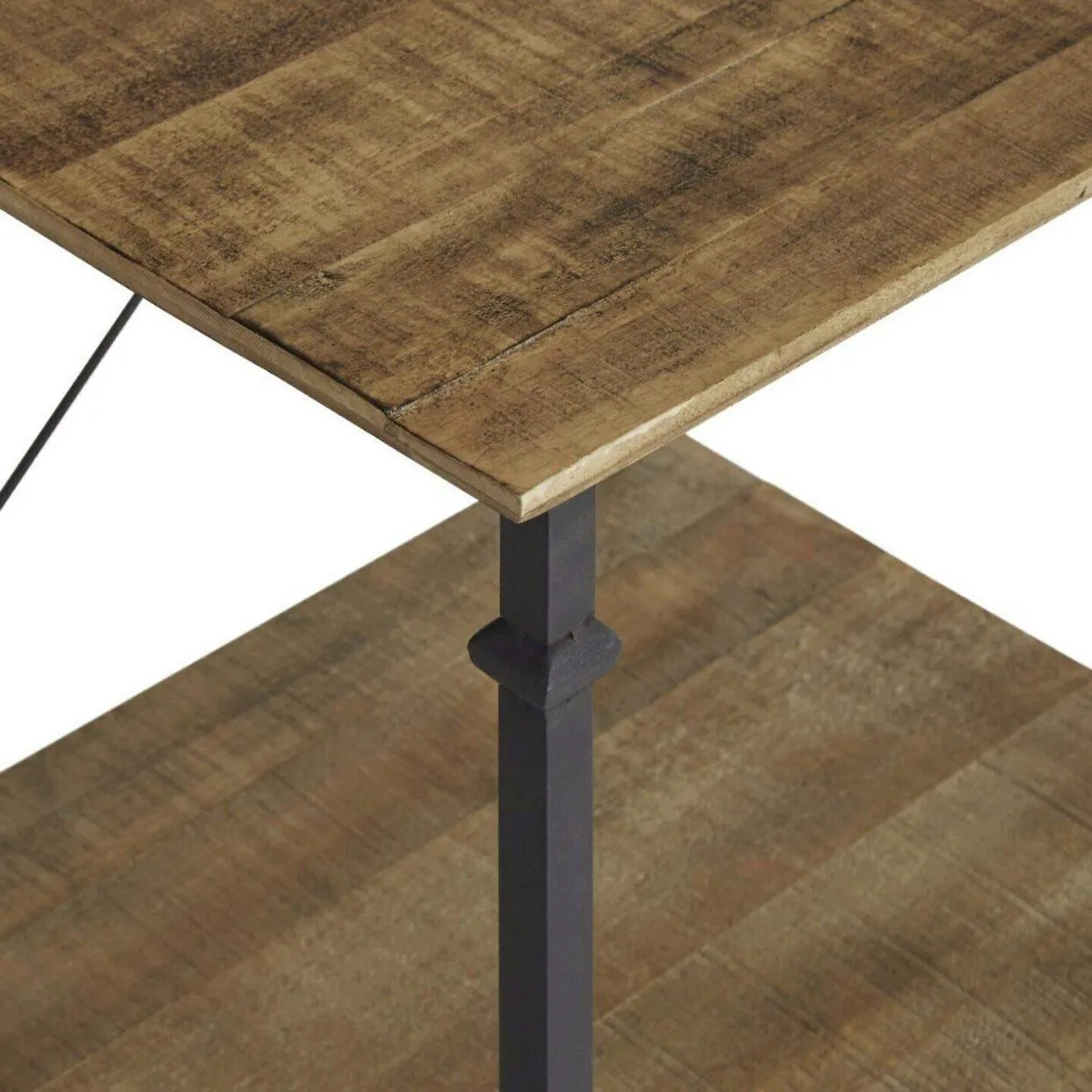 Factory Rustic Poplar End Table - Image 4