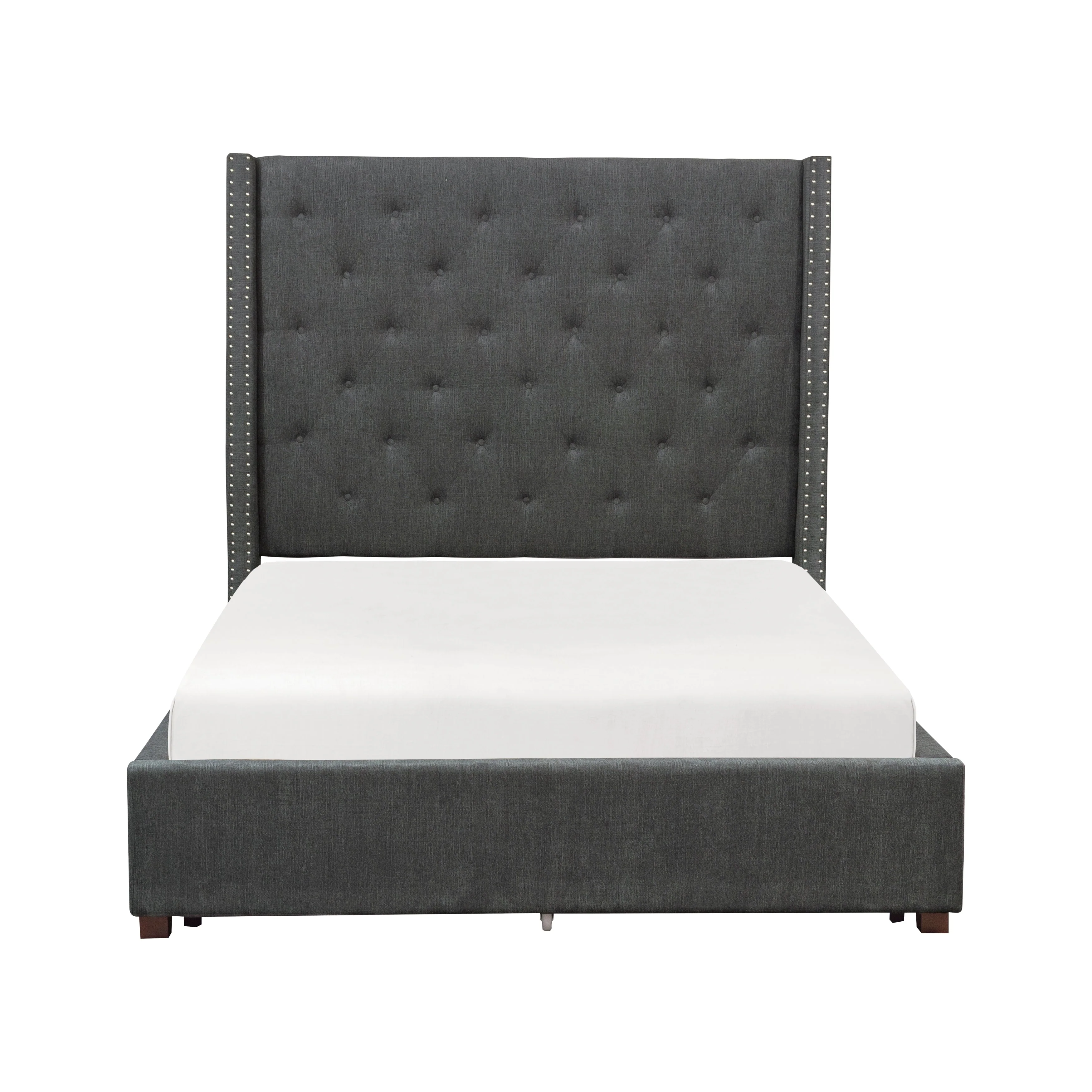 Fairborn Gray California King Upholstered Platform Bed