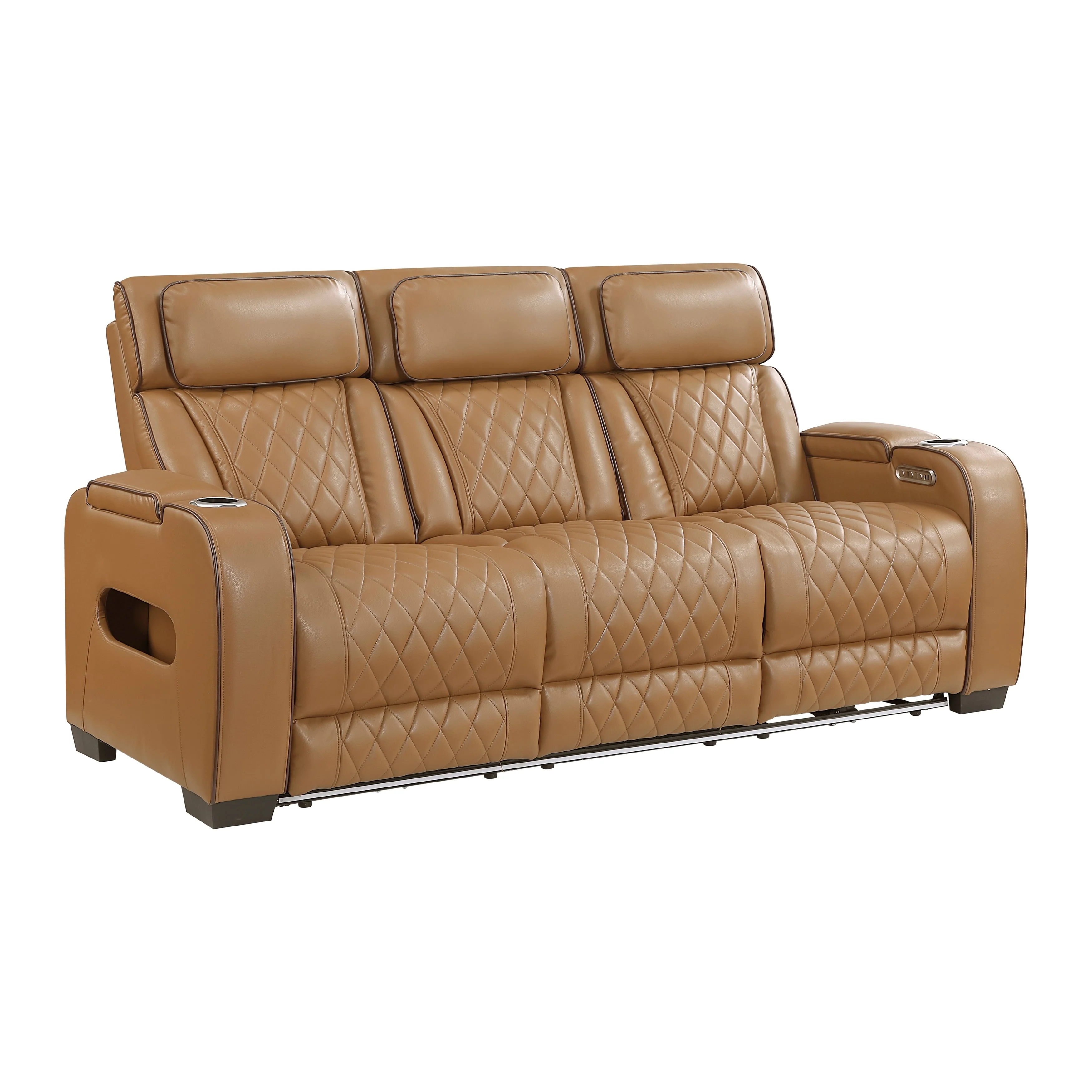 Fairway Brown Power Double Reclining Living Room Set - Image 6