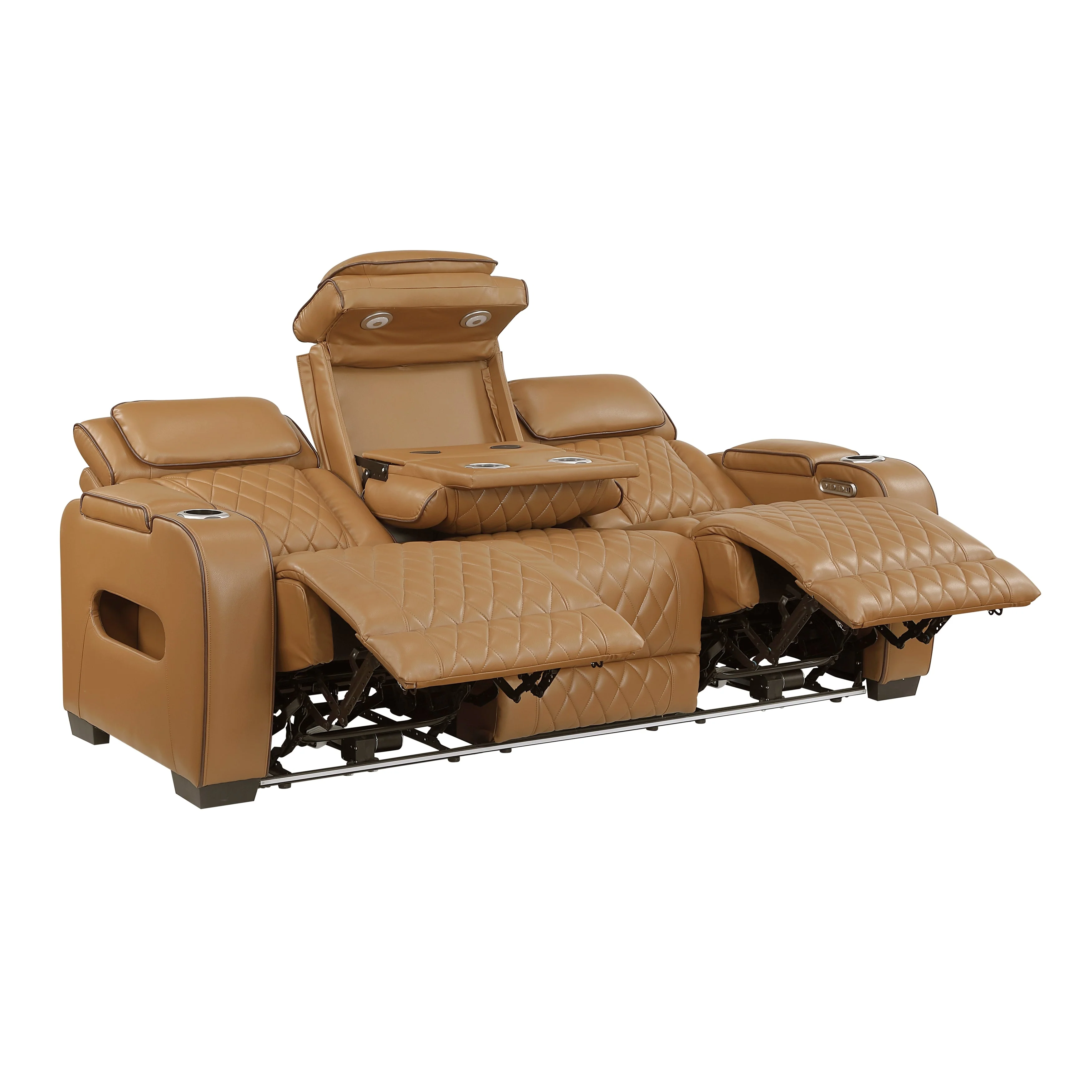 Fairway Brown Power Double Reclining Living Room Set - Image 8