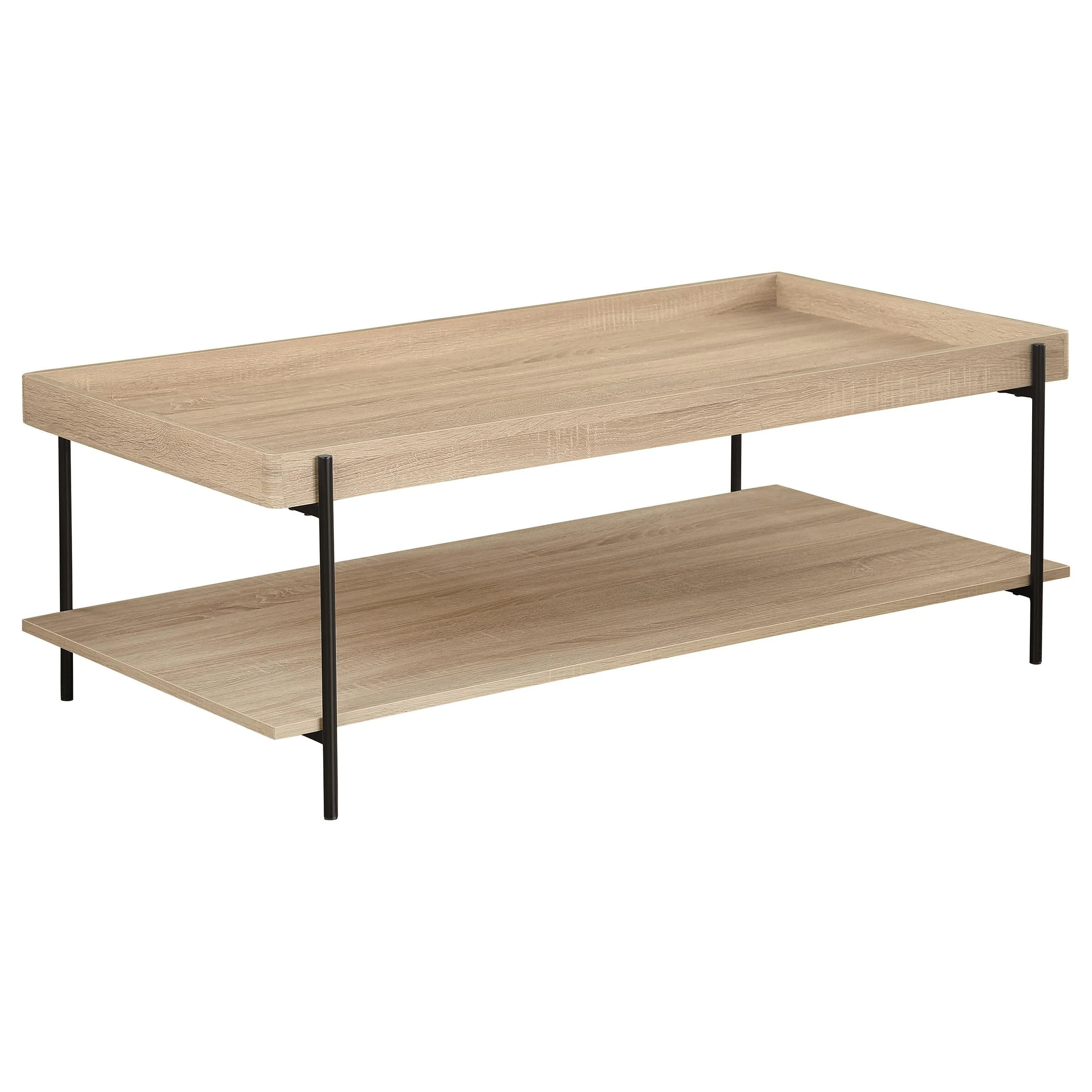 Fallon Natural 2-Piece Rectangular Coffee and End Table Set - Image 3