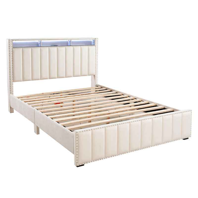 Farese Beige Queen Bed - Image 3