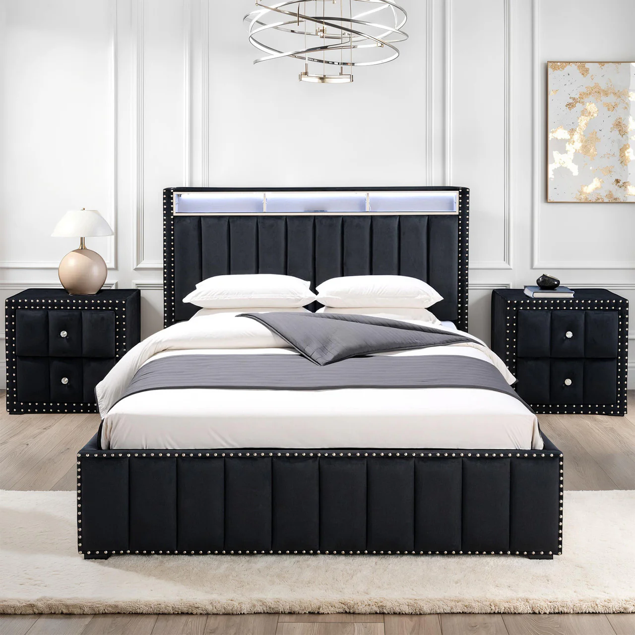 Farese Black Queen Bedroom Set - Image 2
