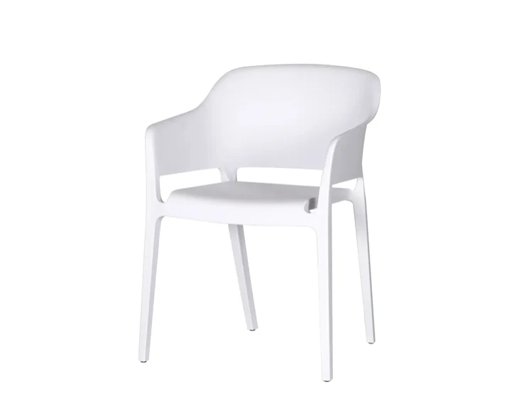 Faro Outdoor Dining Chair White - Set of 2 - Image 5