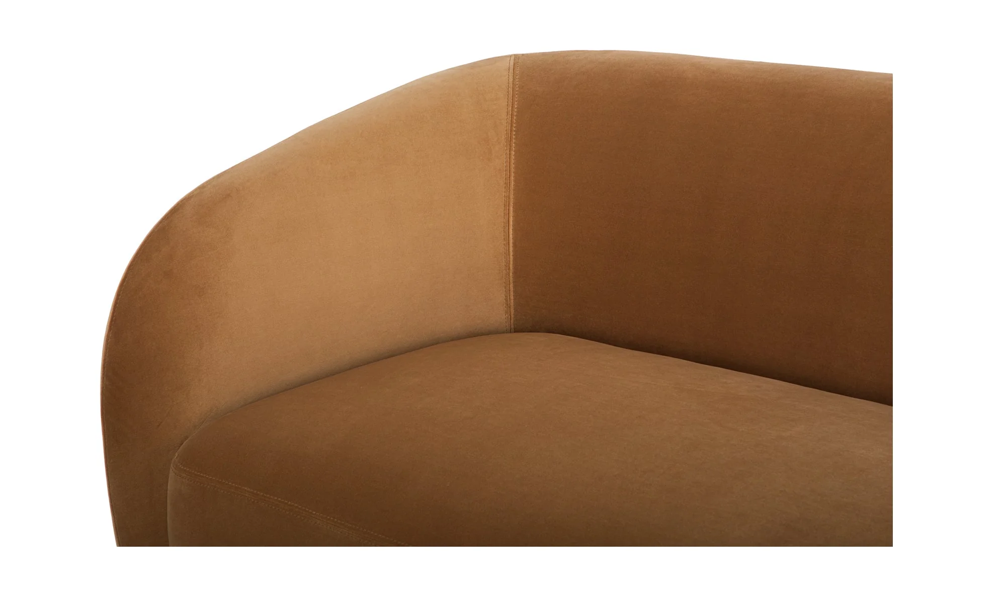 Faye Sectional Tan Faux Mohair - Image 10