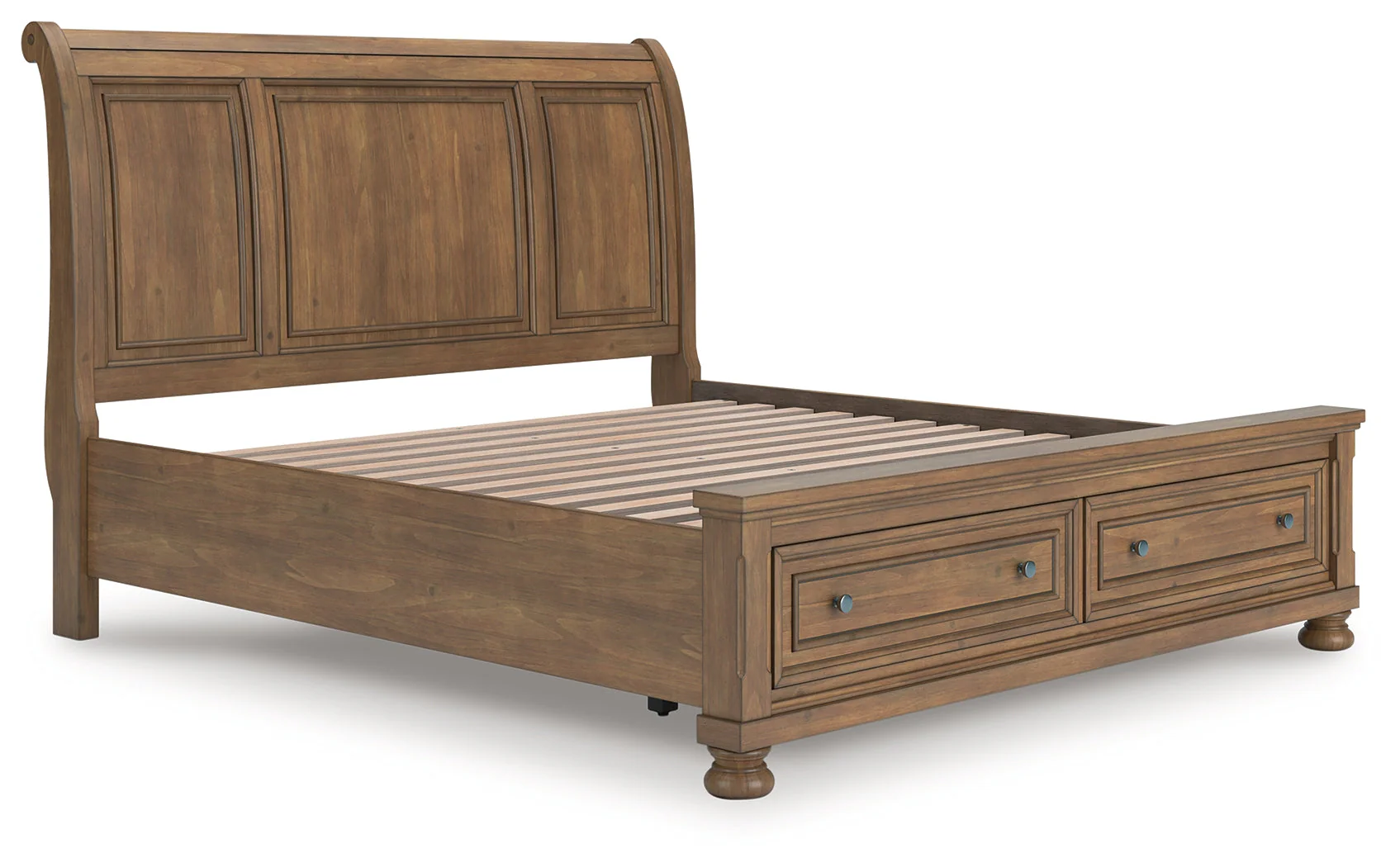 Feddinger Medium Brown King Storage Sleigh Bed - Image 3