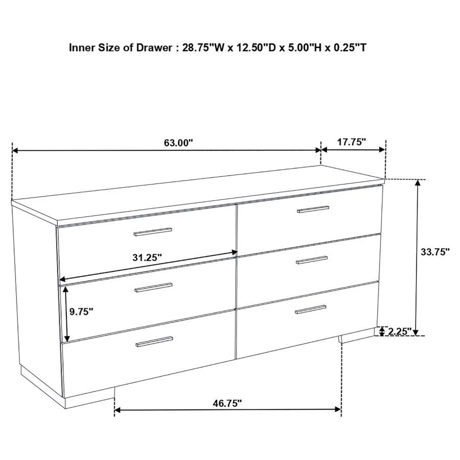 Felicity White 4-piece Queen Platform Bedroom Set - Image 13