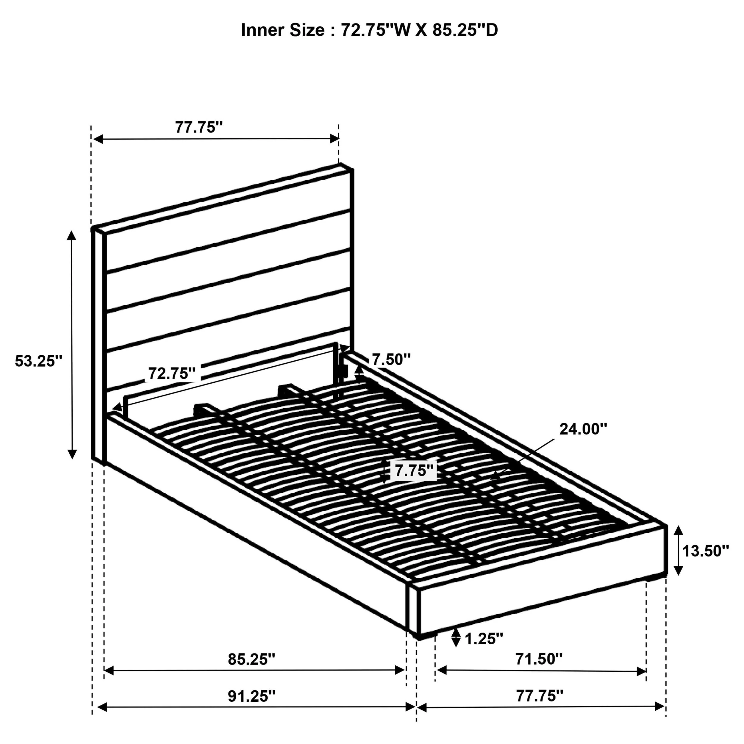 Felicity White Upholstered California King Platform Bed - Image 9